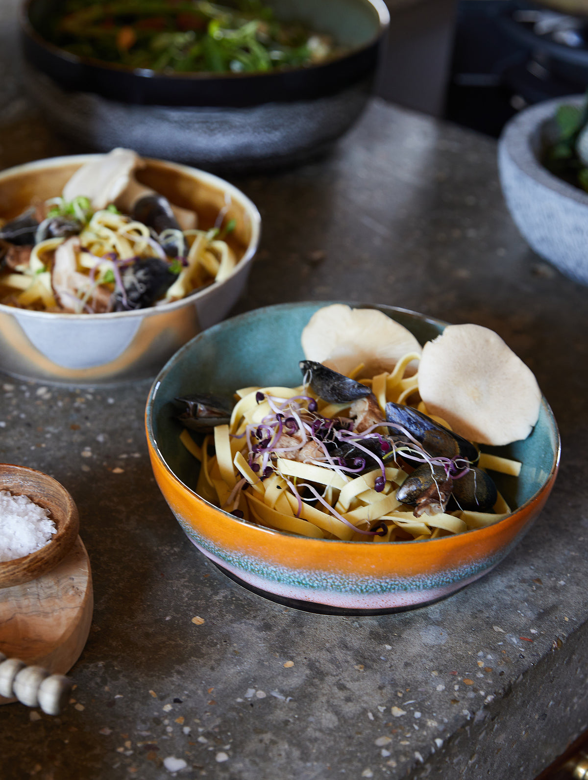 Pasta Bowl 70s - Keramik | "Golden Hour"