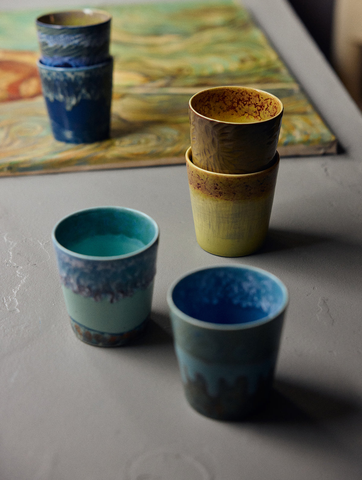 Kaffeebecher Keramik | Serie "Van Gogh" - 2er-Set