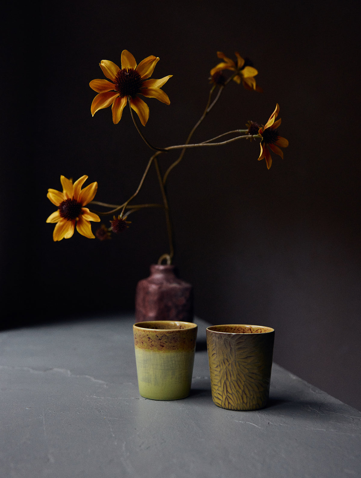 Kaffeebecher Keramik | Serie "Van Gogh" - 2er-Set