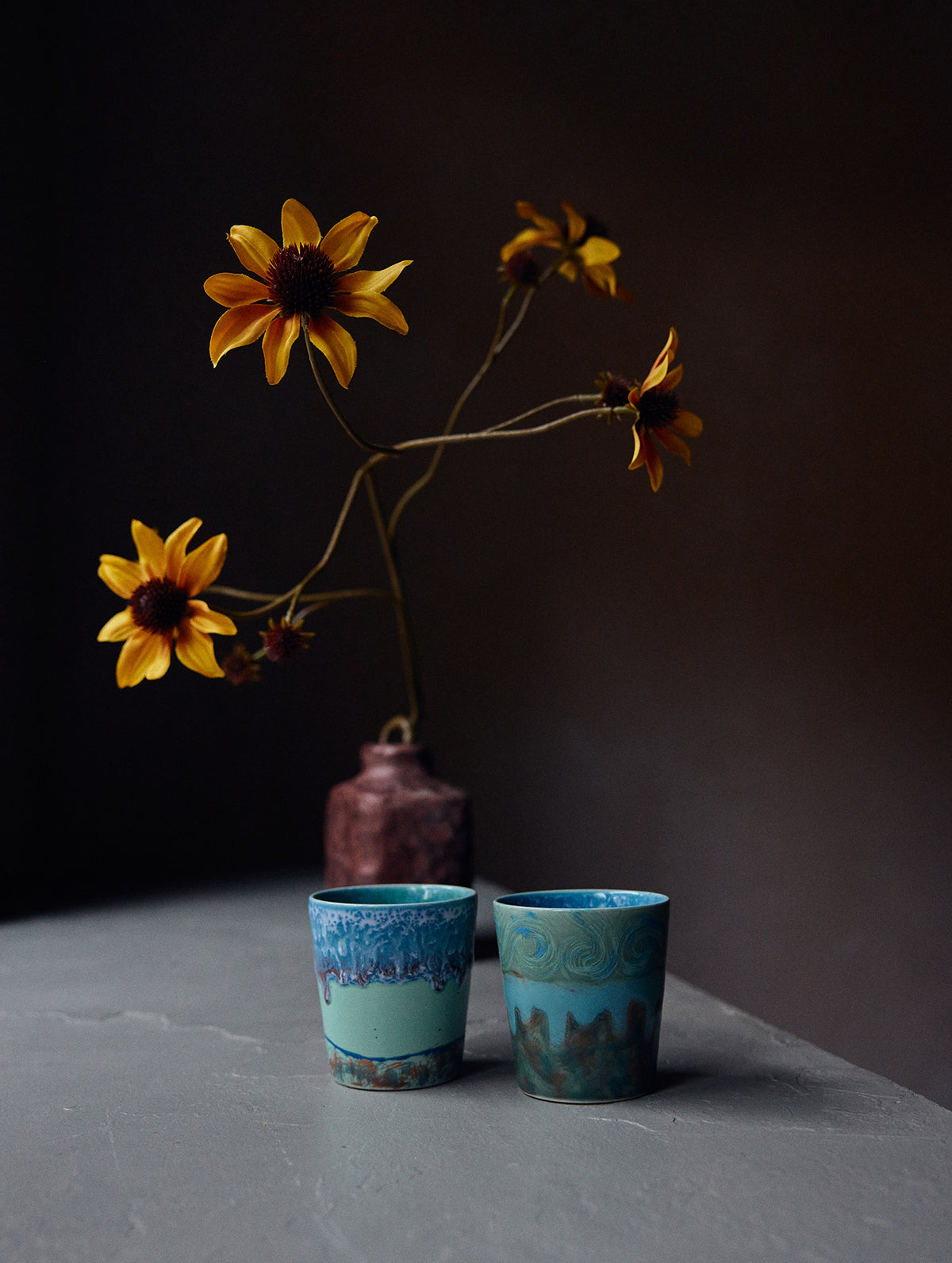 Kaffeebecher Keramik | Serie "Van Gogh" - 2er-Set