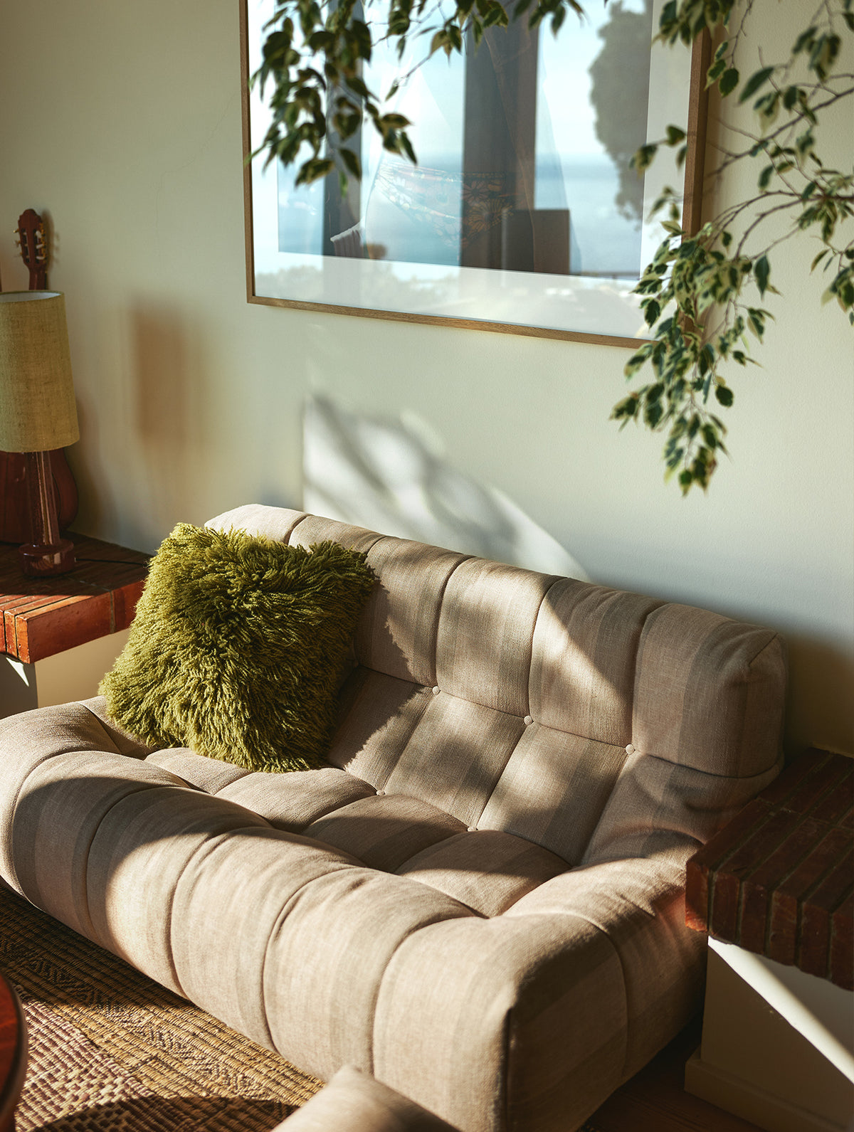Fluffy Kissen – Olive