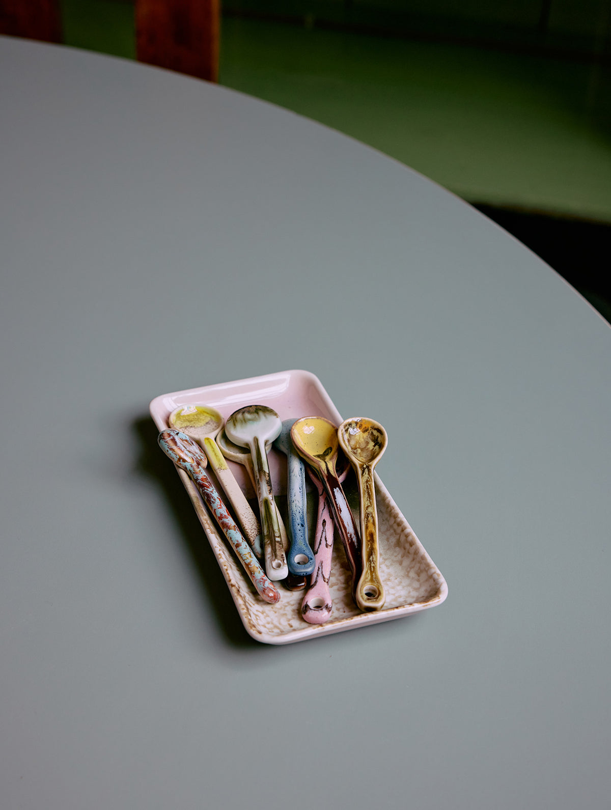 Löffel 70s - Keramik - M "Sketch" 4er-Set