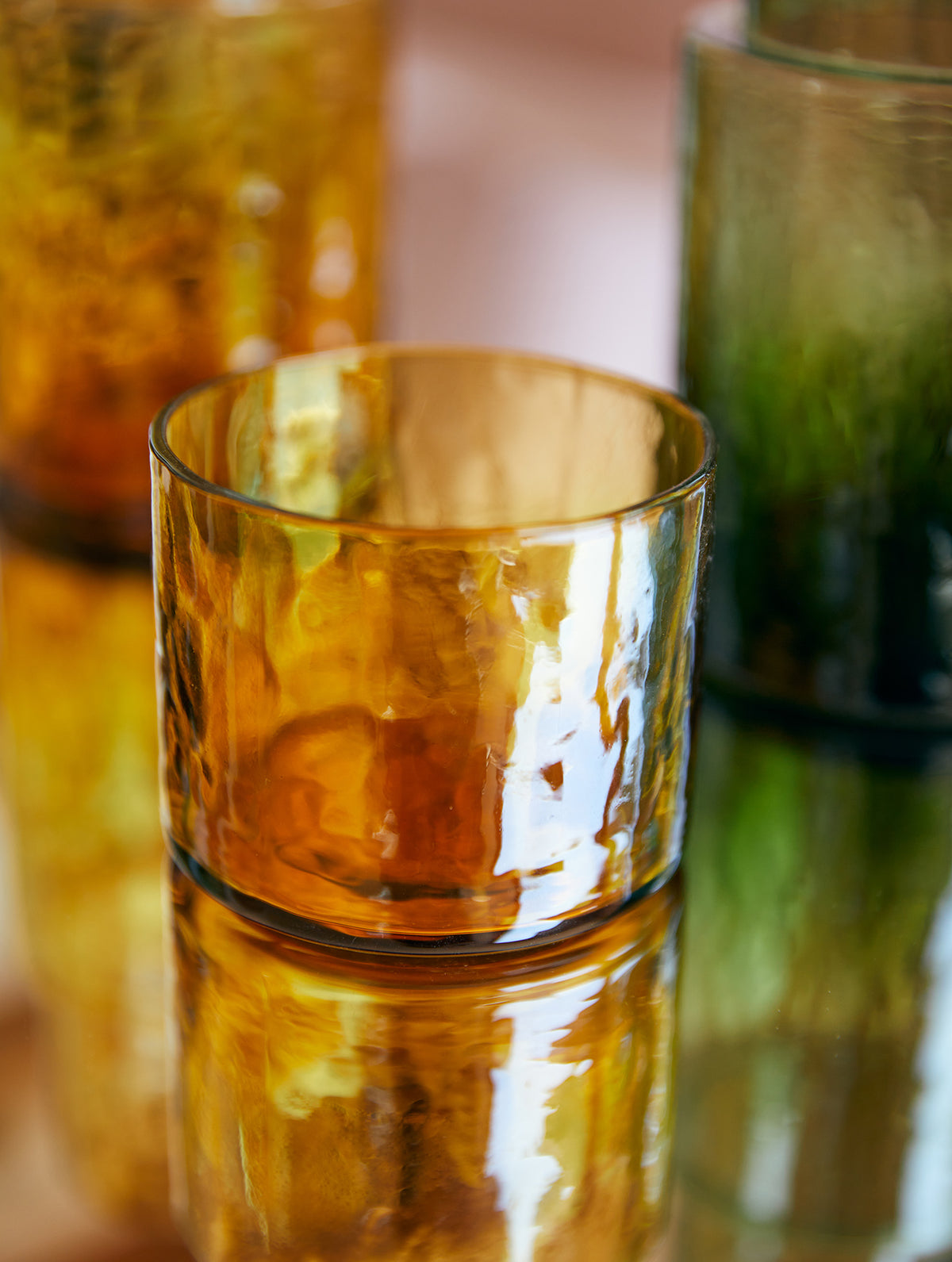 "Tube" Trinkglas - Amber