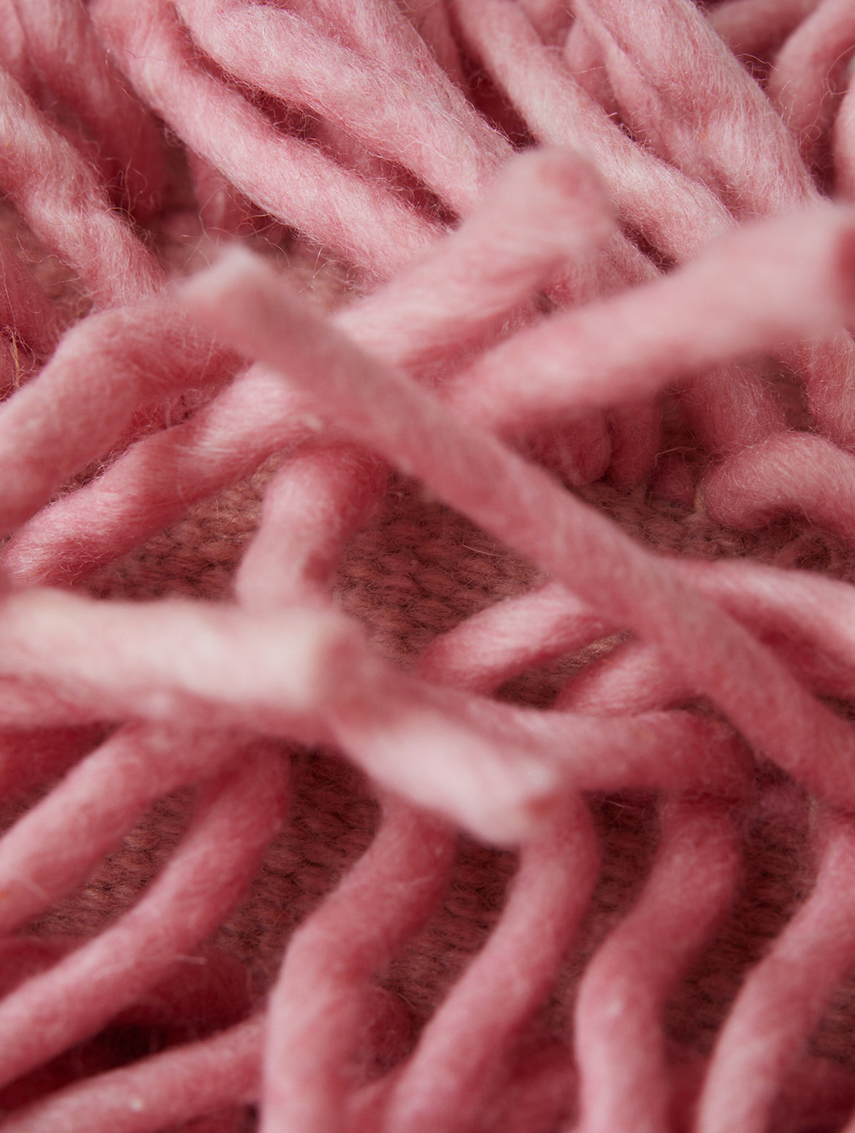 Flauschiges Wollkissen - Pink
