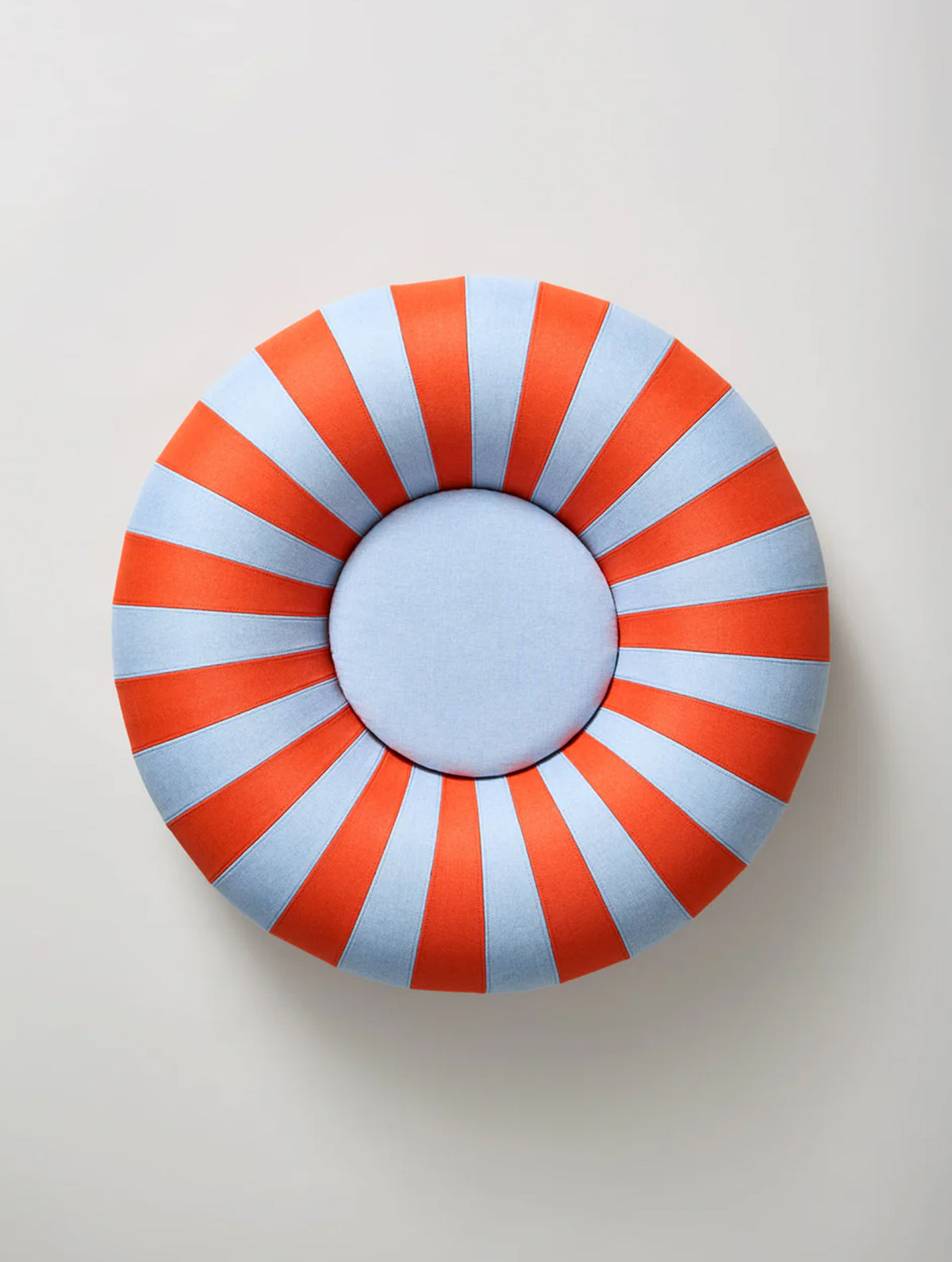 Runder Pouf "Float" - Medium - Blue/Red