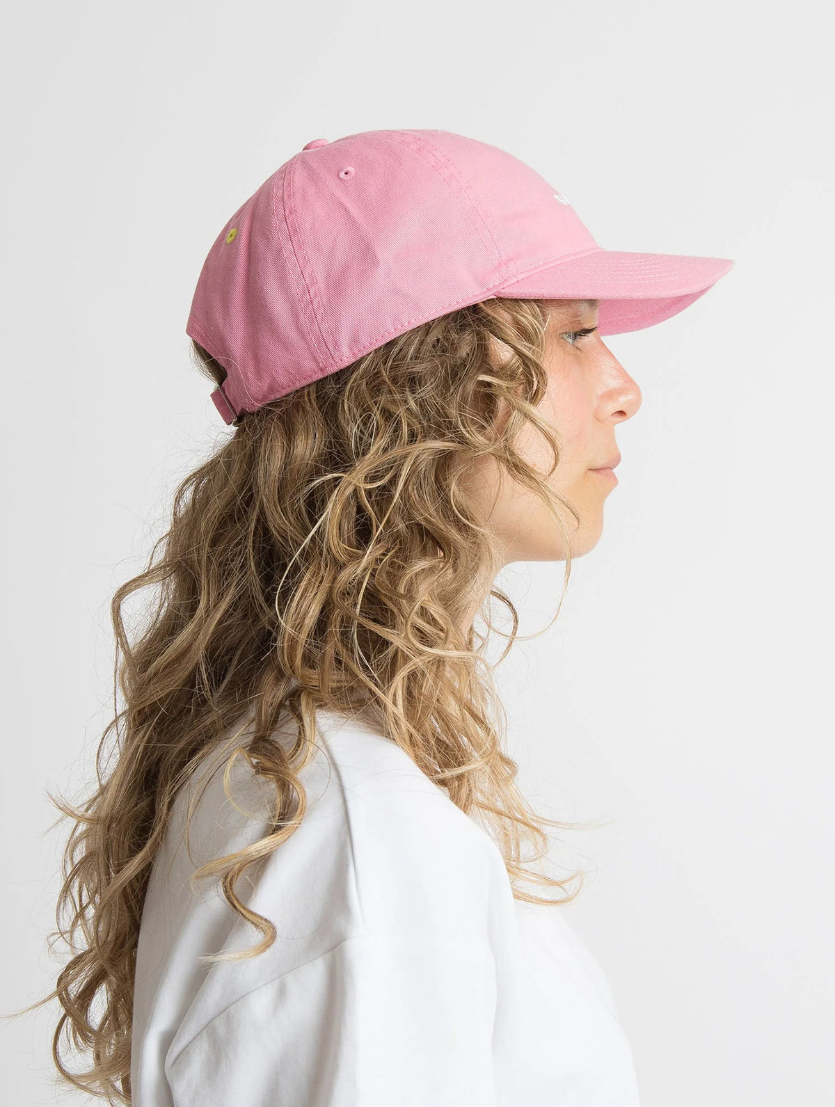 Cap Solid - Soft Pink/White