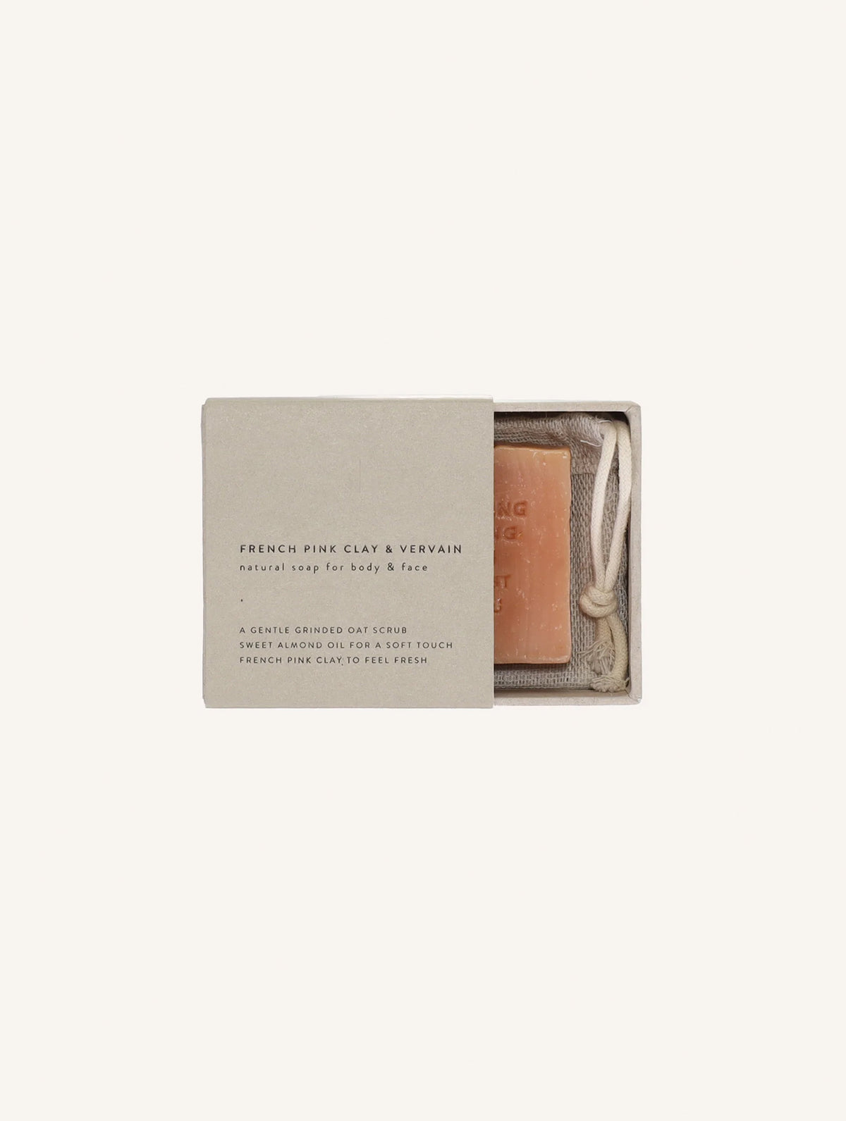 Natural Soap – Body & Face | French Pink Clay & Vervain