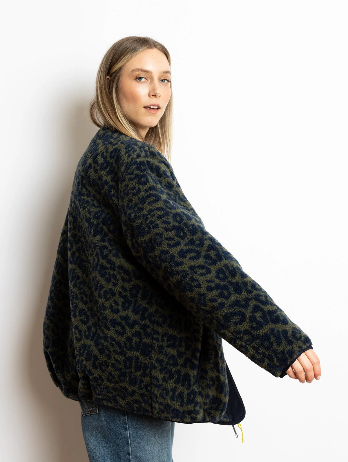 Reversible Bomber Jacket - Navy/Leo Navy-Olive
