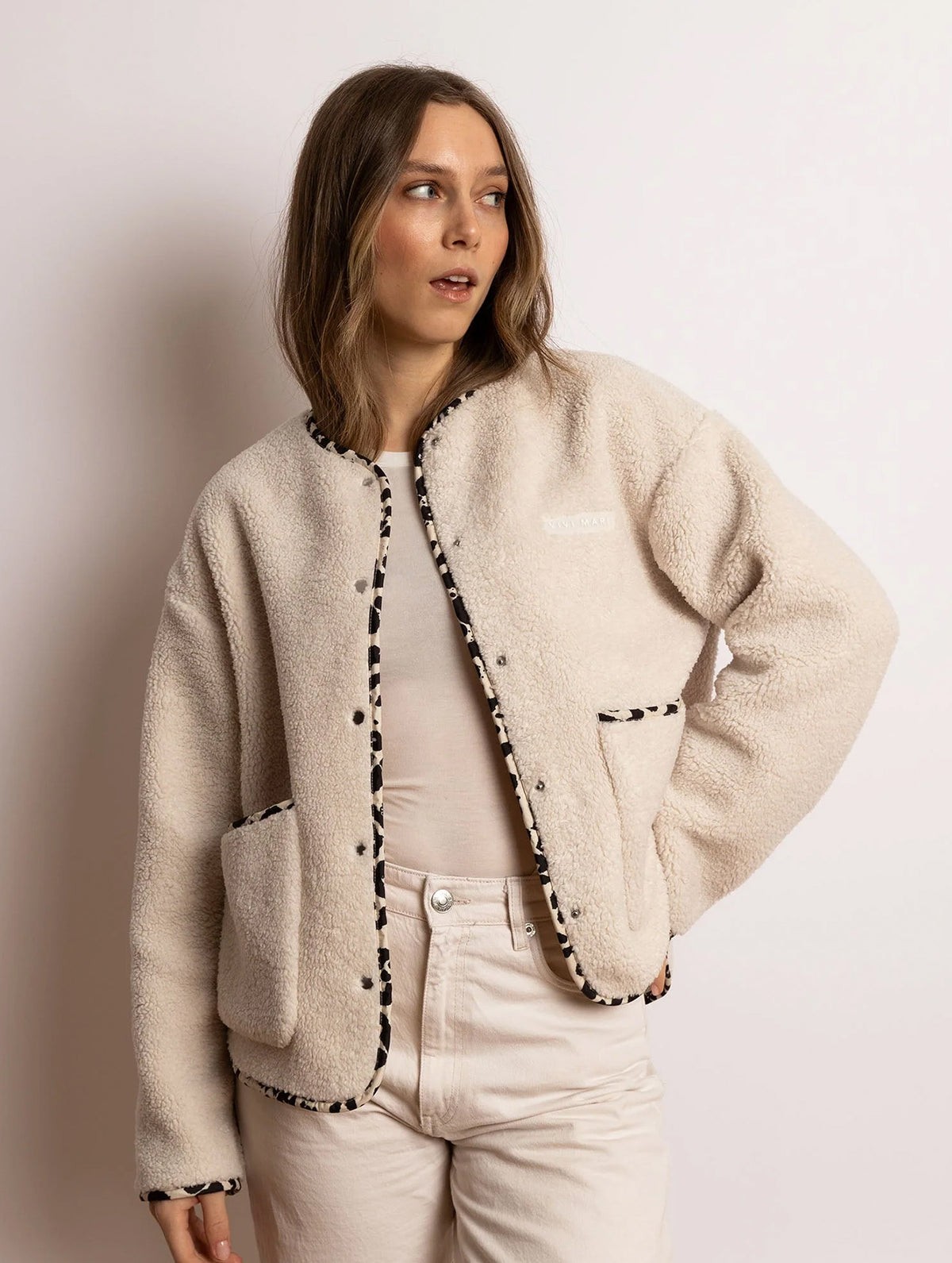 Teddy Fleece Jacket - Sand