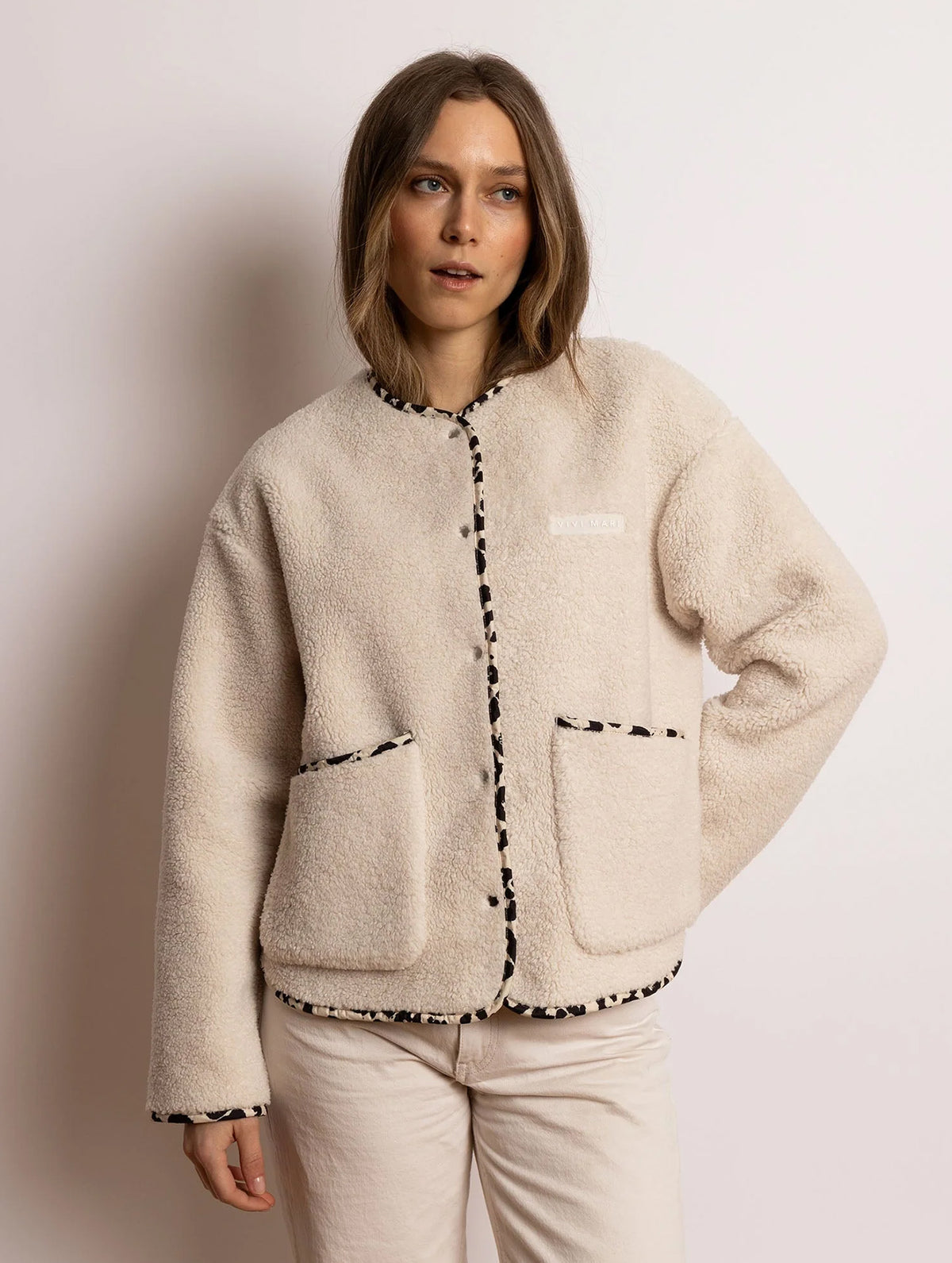 Teddy Fleece Jacket - Sand