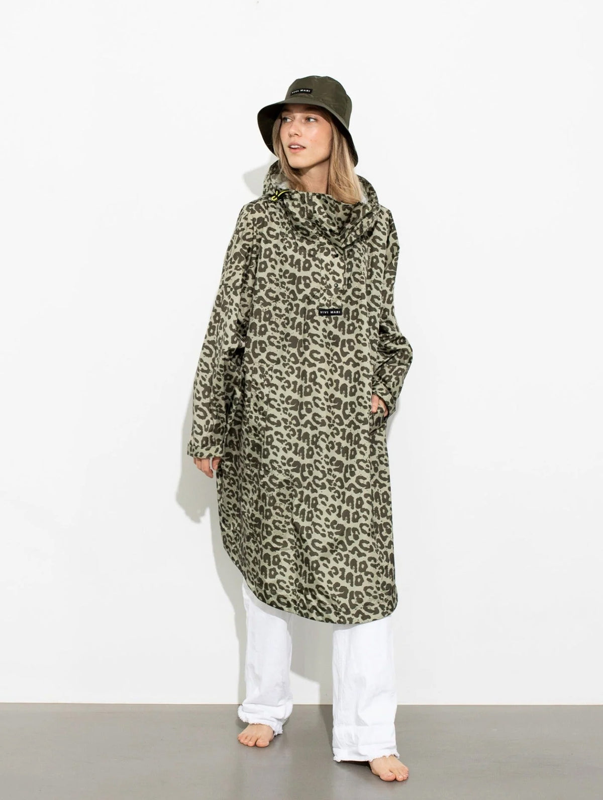 Raincoat - Leo Splashes Olive/Pale Olive