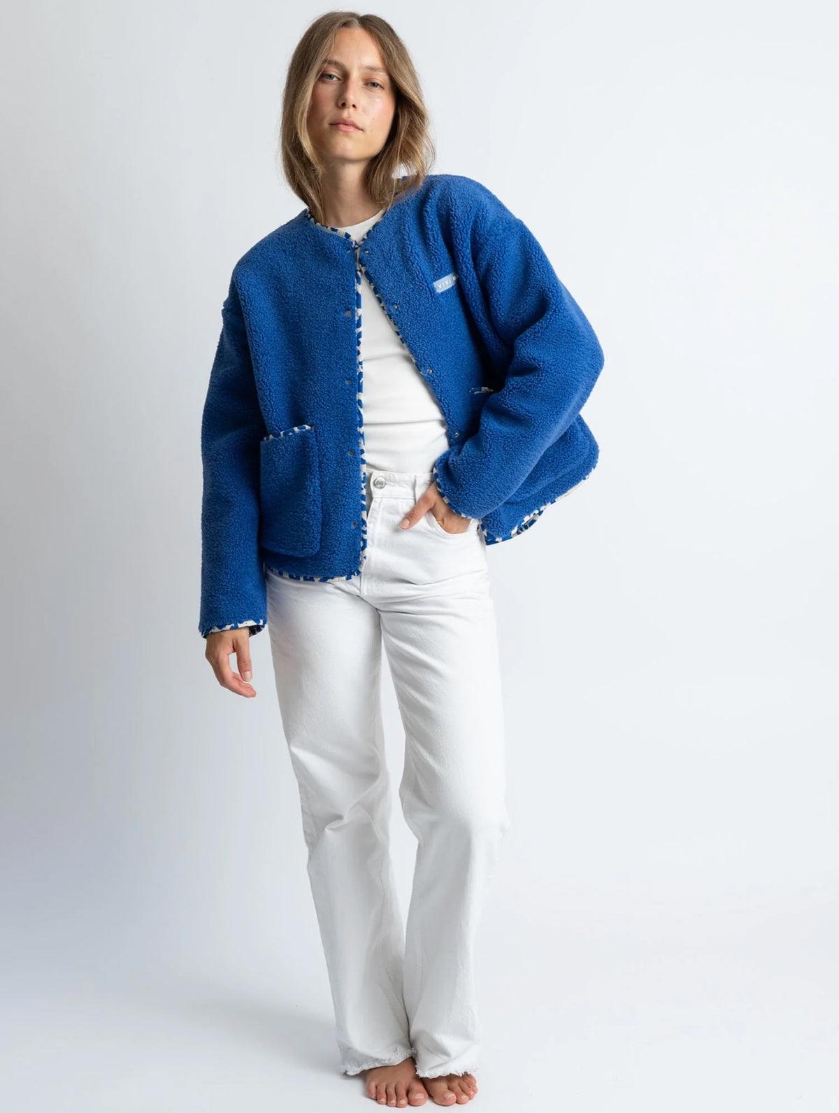 Teddy Fleece Jacket - Blue