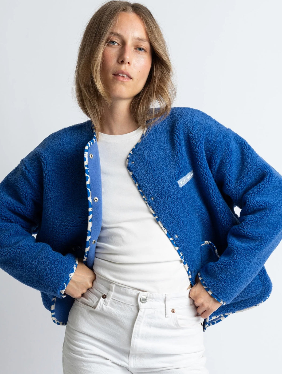 Teddy Fleece Jacket - Blue
