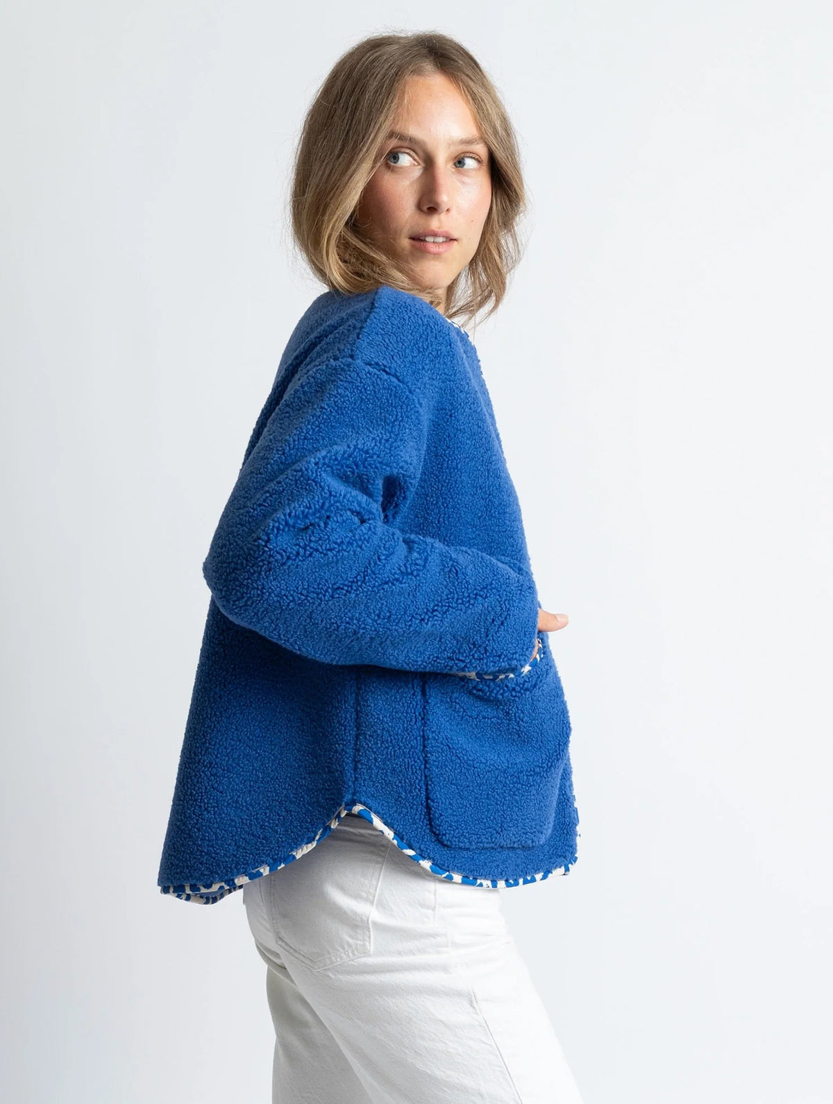 Teddy Fleece Jacket - Blue