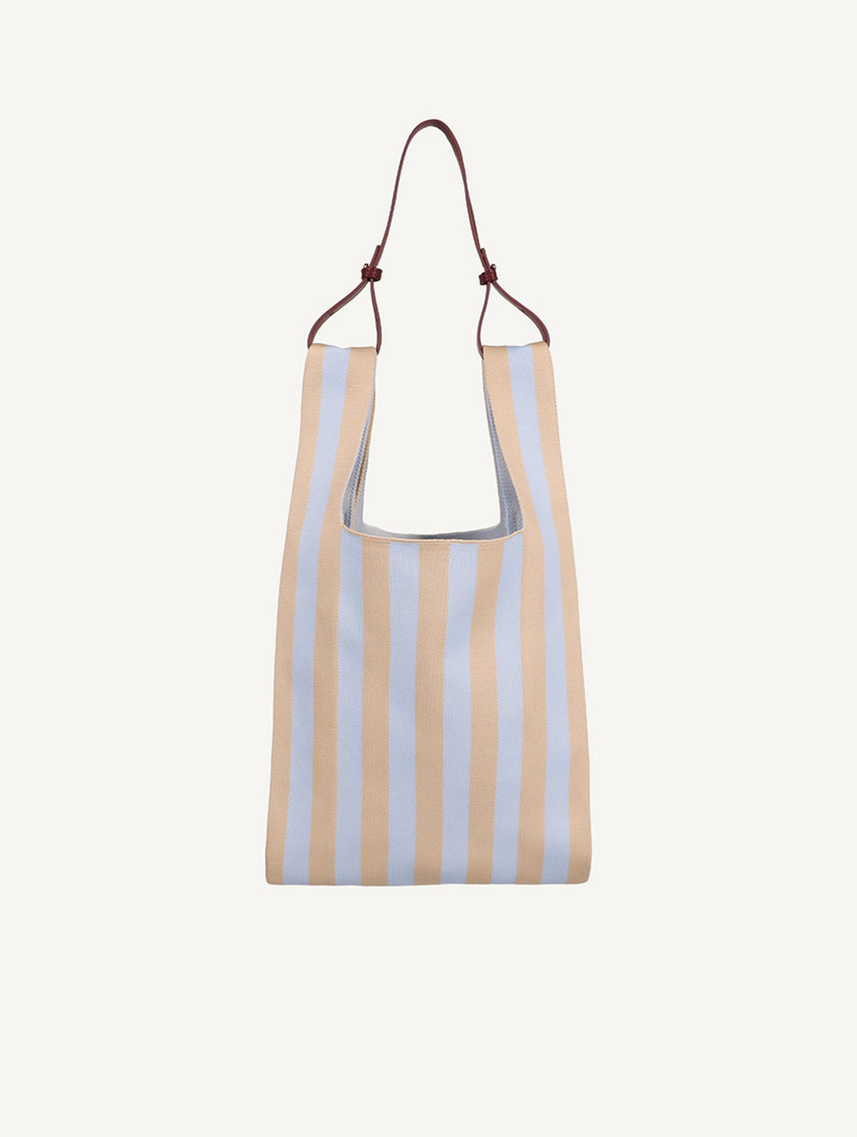 Market Bag - Knitted Stripes | Marzipan + Sky