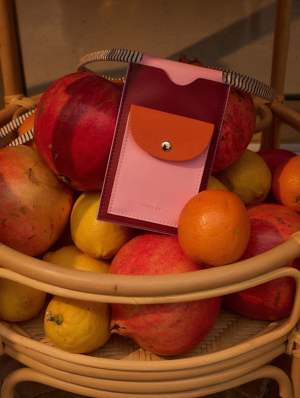 Handytasche - Il Sole | Cherry Red + Dolce Pink + Arancia Orange