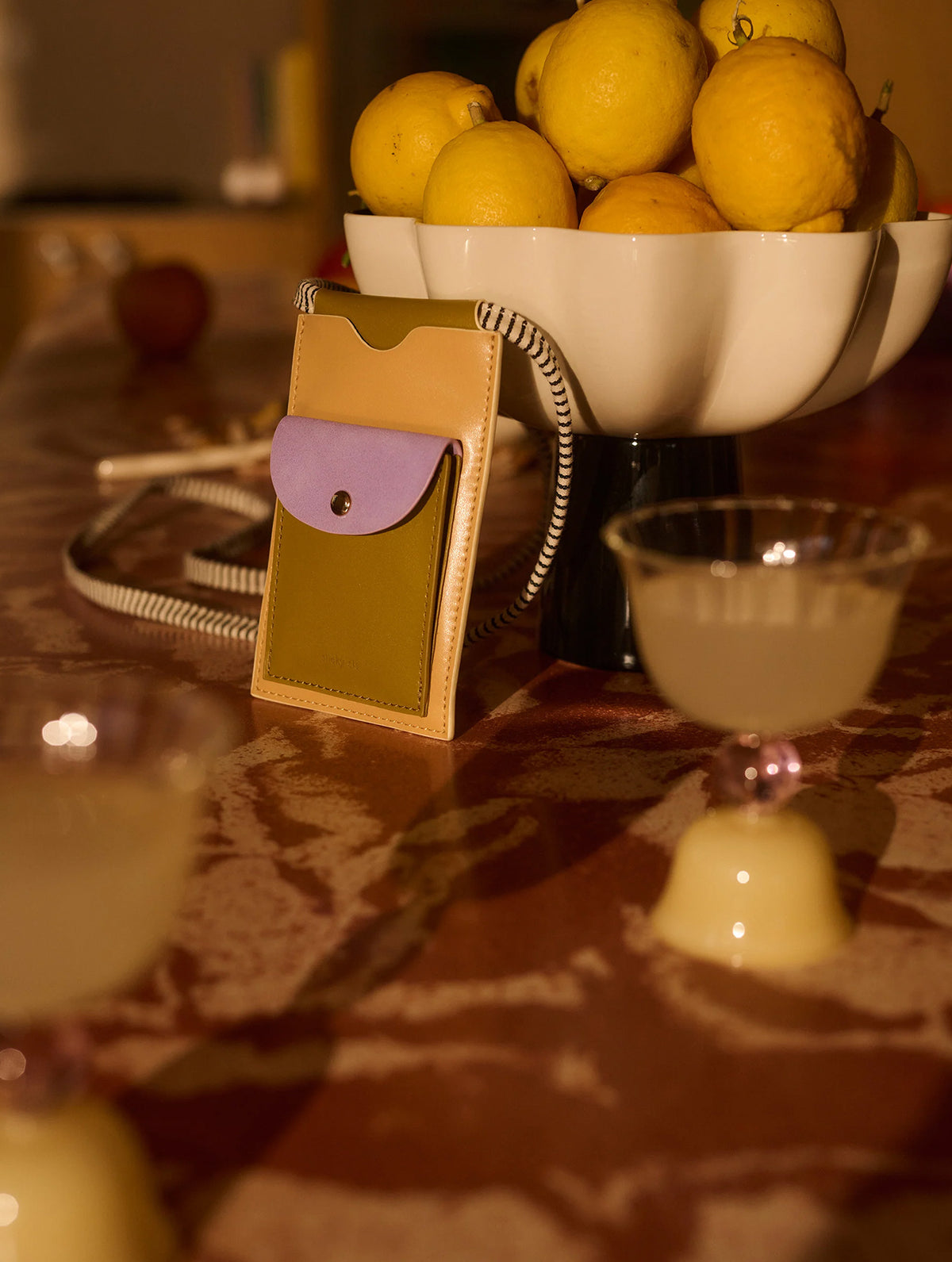Handytasche - Il Sole | Affogato Beige + Costa Green + Sunset Lilac