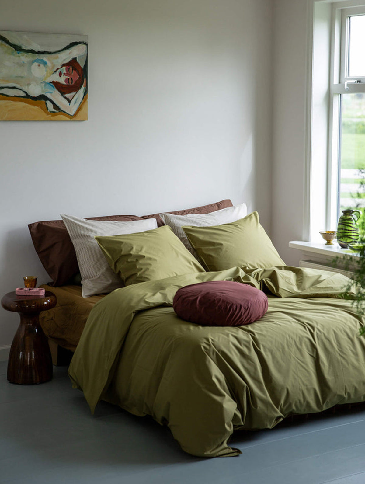 Kissenbezug Baumwolle - Olive Green