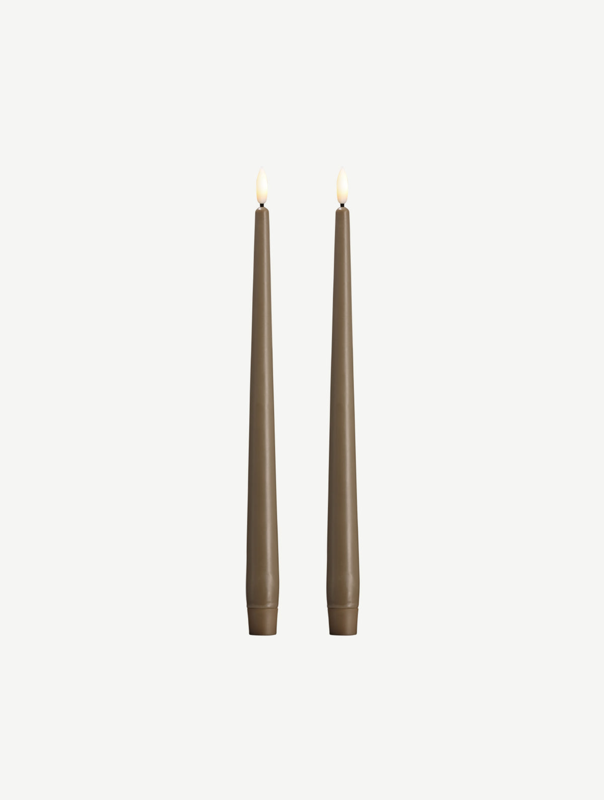 LED-Stabkerzen 2er-Set - Dark Sand