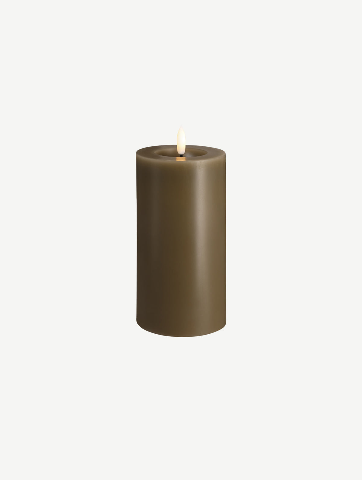 LED-Stumpenkerze - Dark Sand