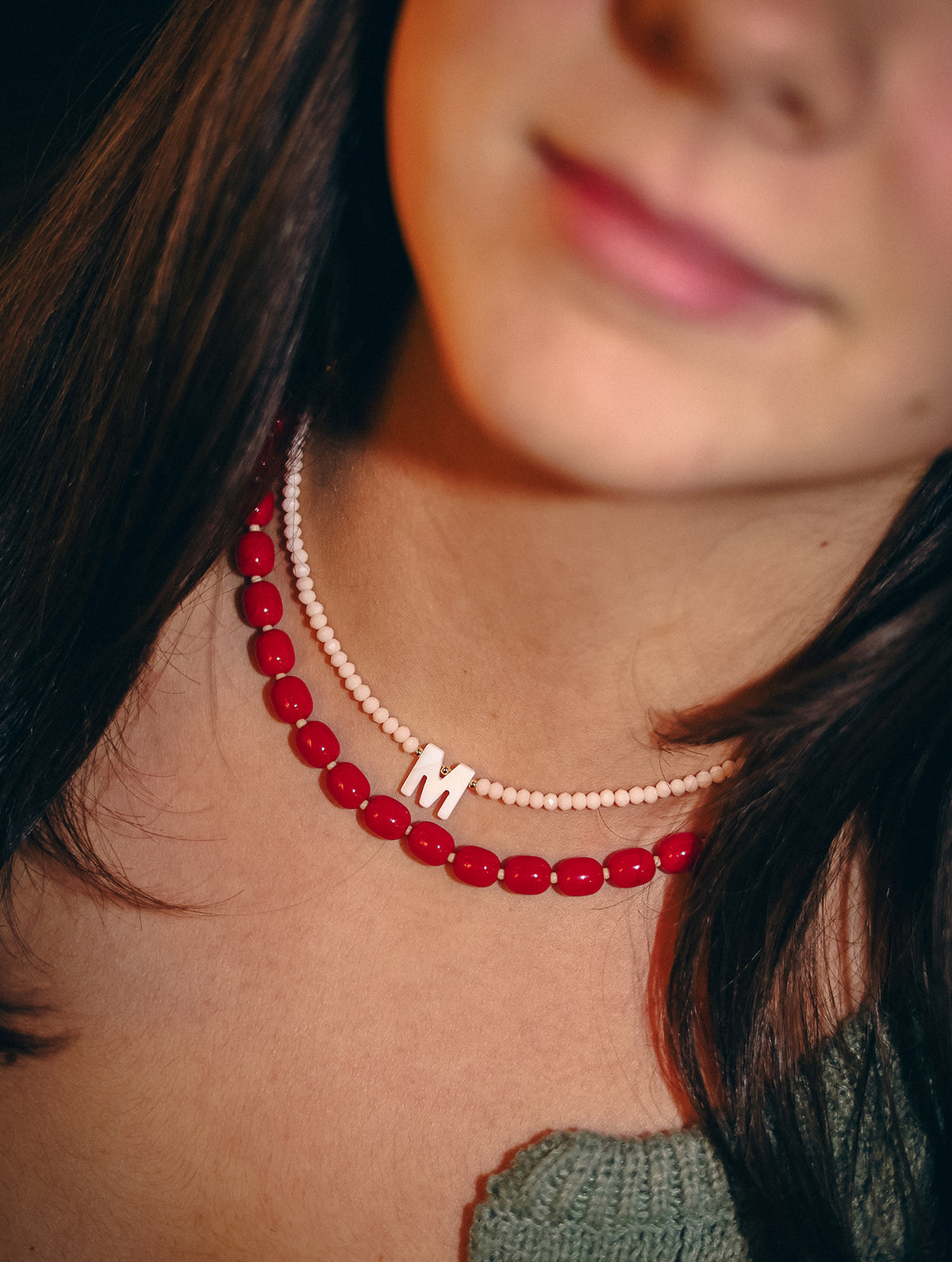 Necklace "Cora" - Red