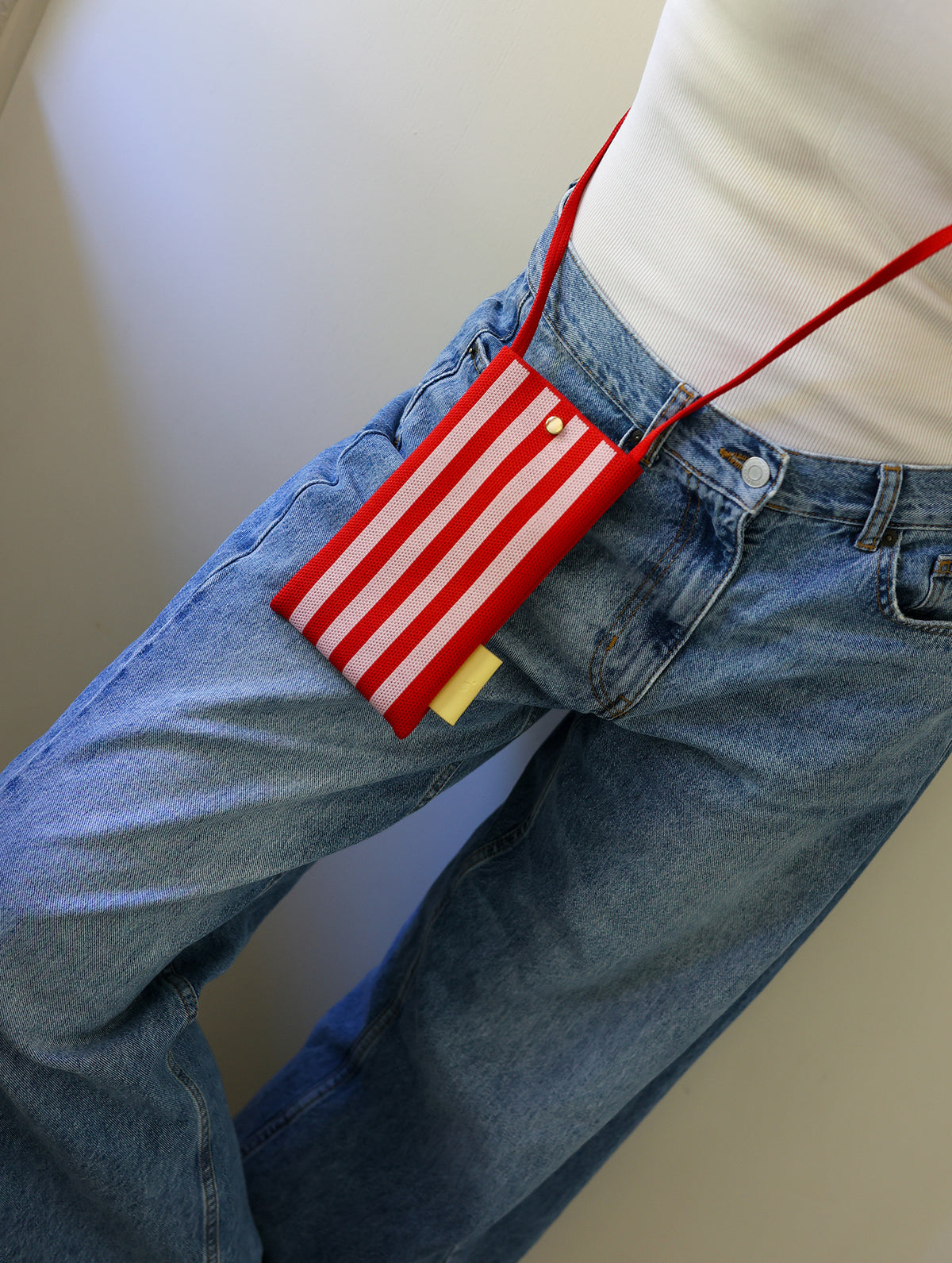 Handytasche - Knitted Stripes | Cérise + Ballet
