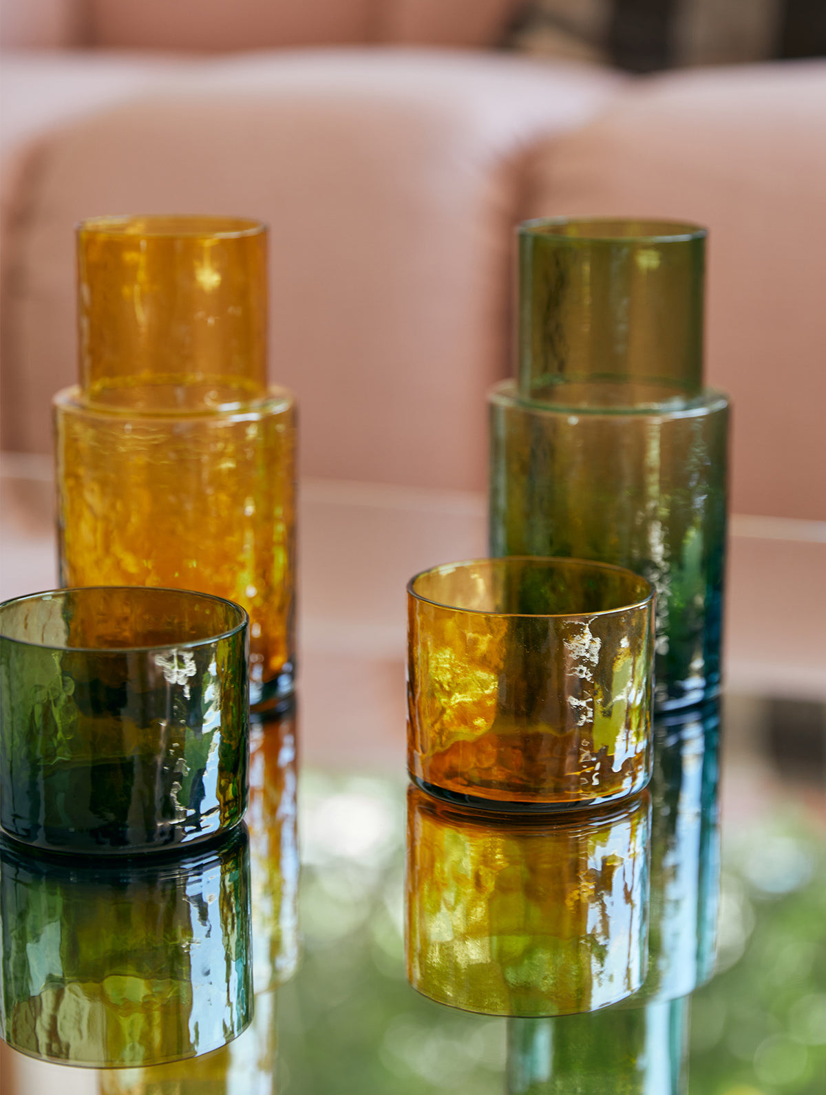 "Tube" Trinkglas - Olive