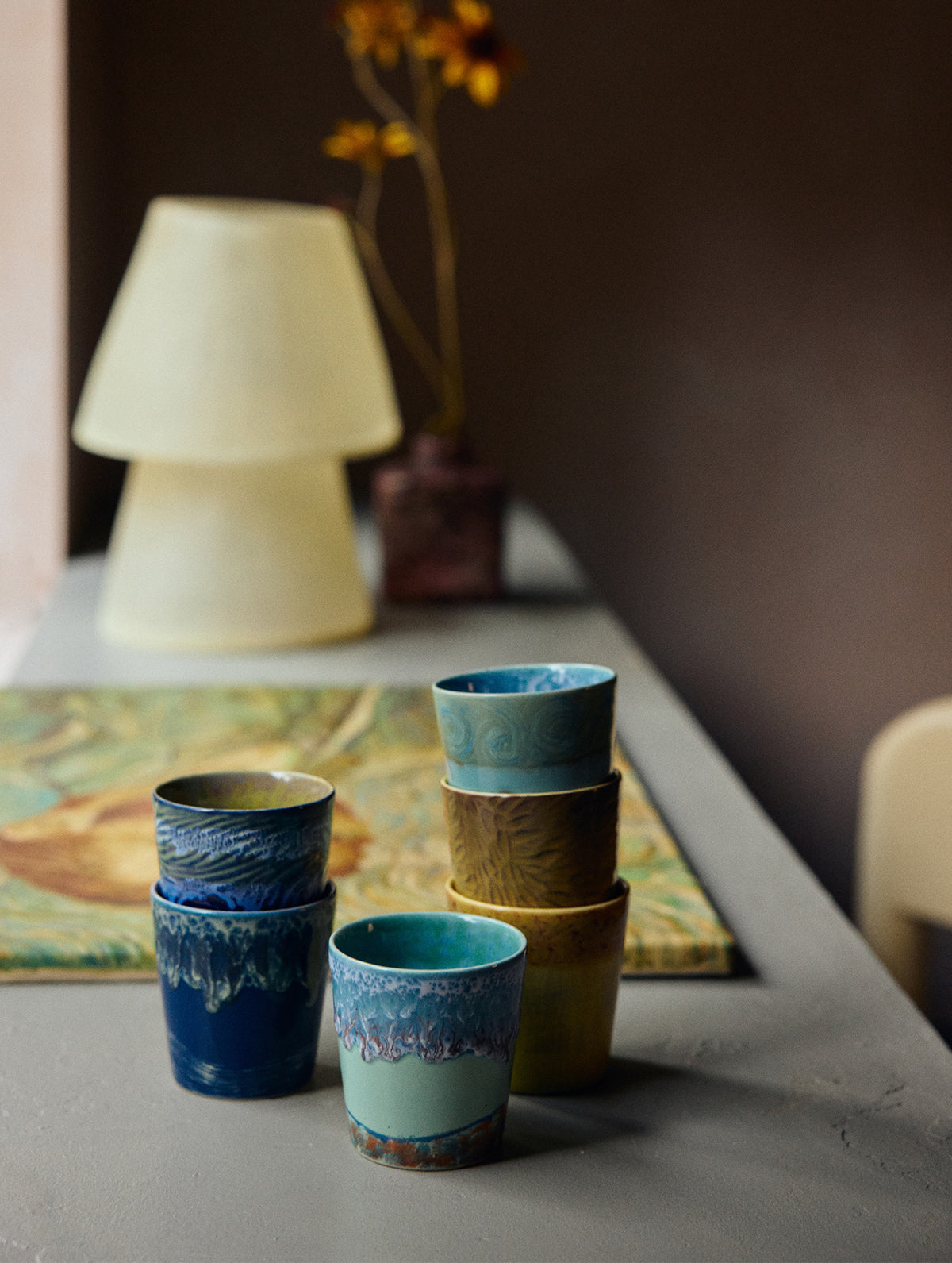 Kaffeebecher Keramik | Serie "Van Gogh" - 2er-Set
