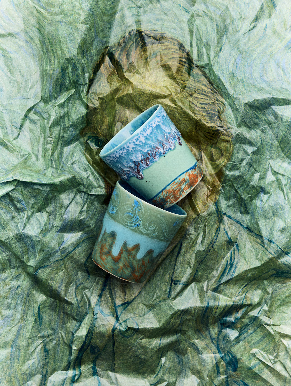 Kaffeebecher Keramik | Serie "Van Gogh" - 2er-Set