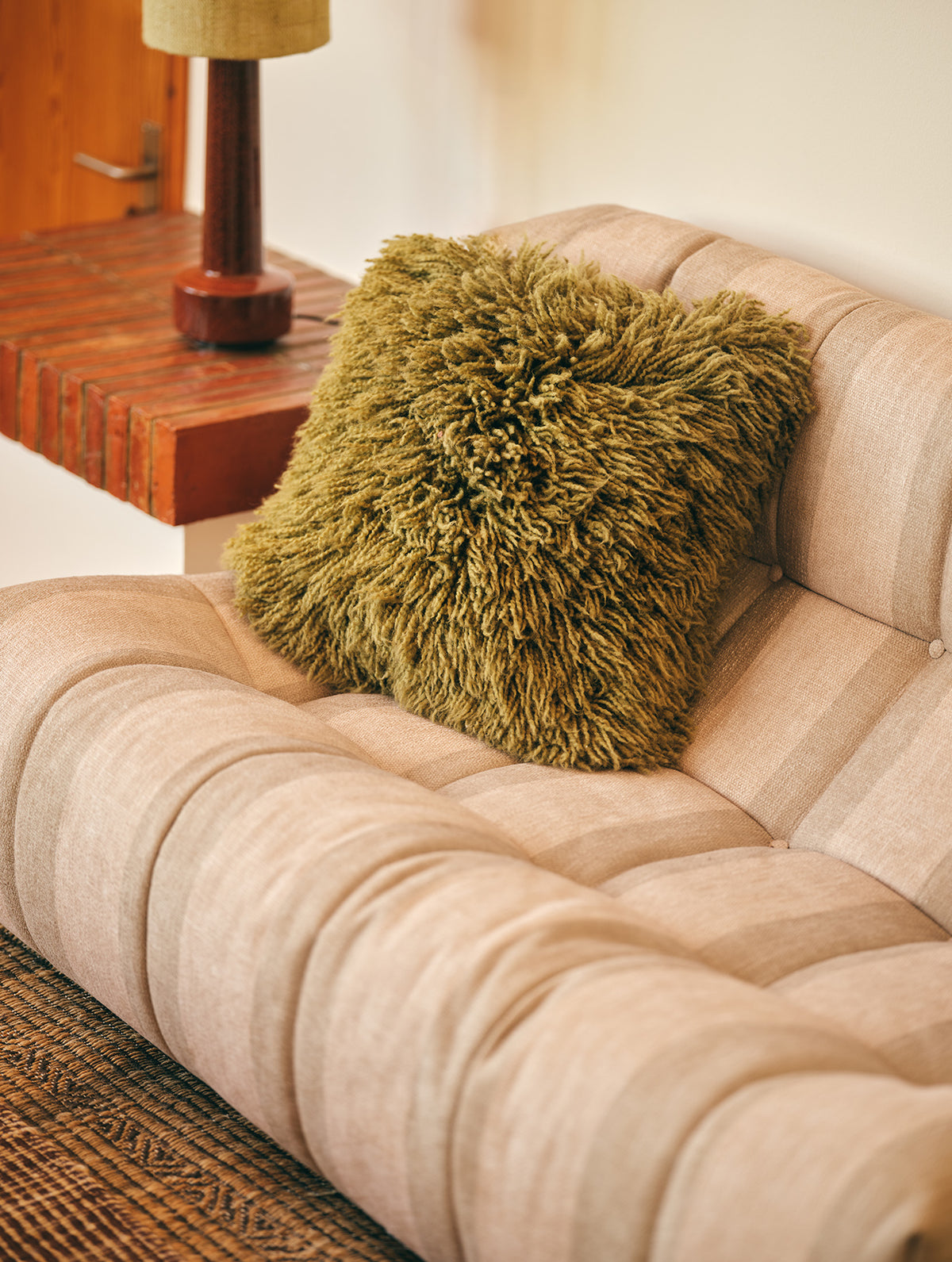 Fluffy Kissen – Olive