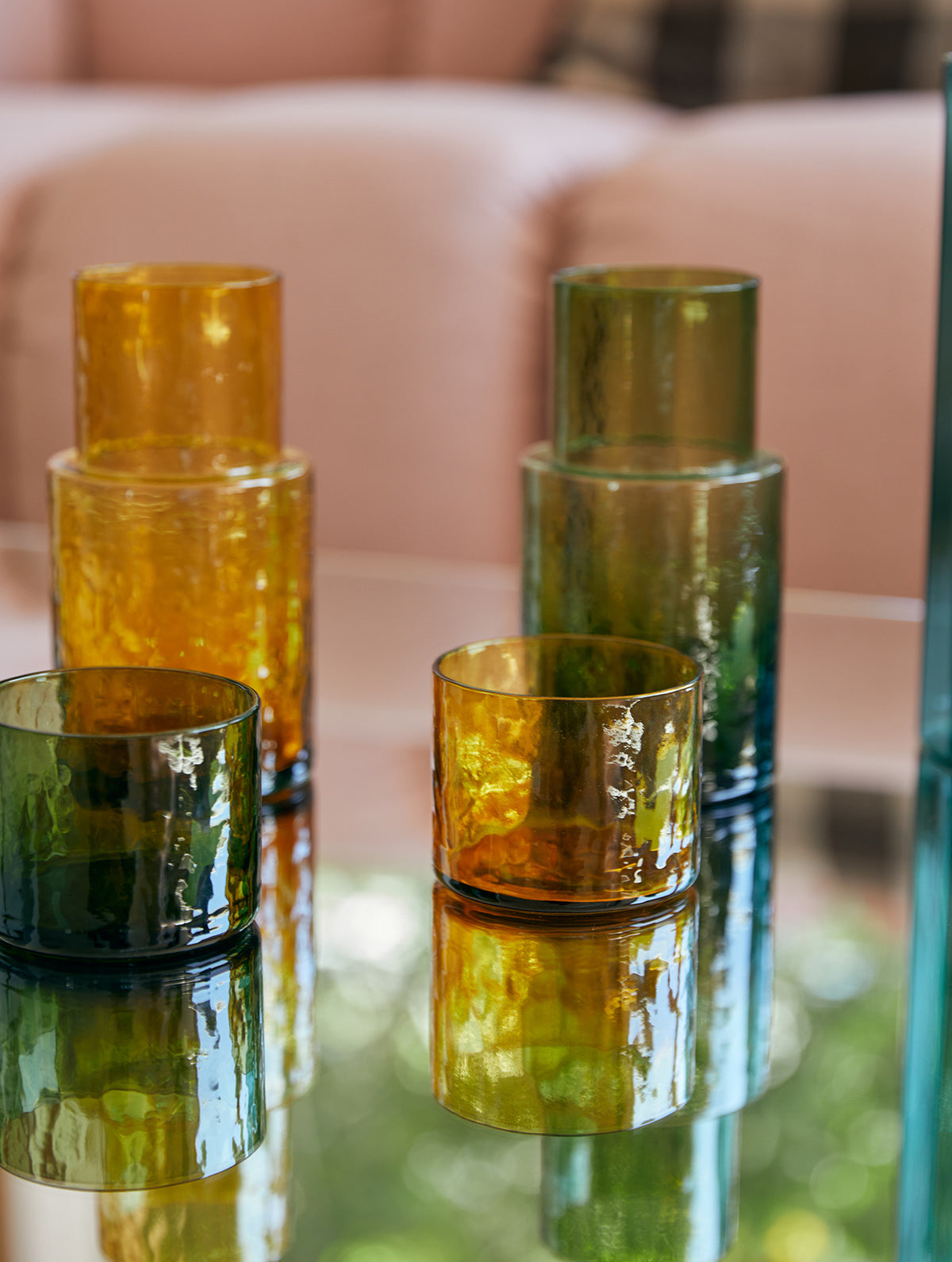 "Tube" Trinkglas - Amber