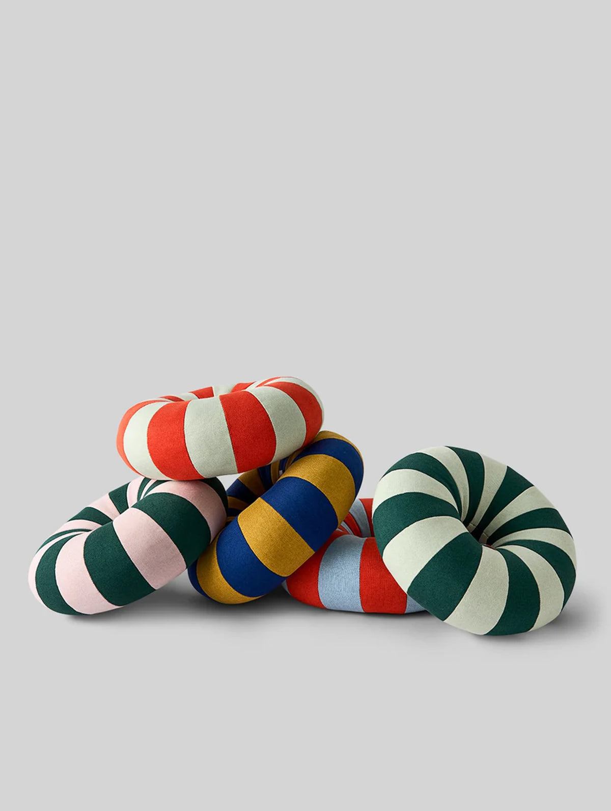 Rundes Kissen "Float" - Red/Mint