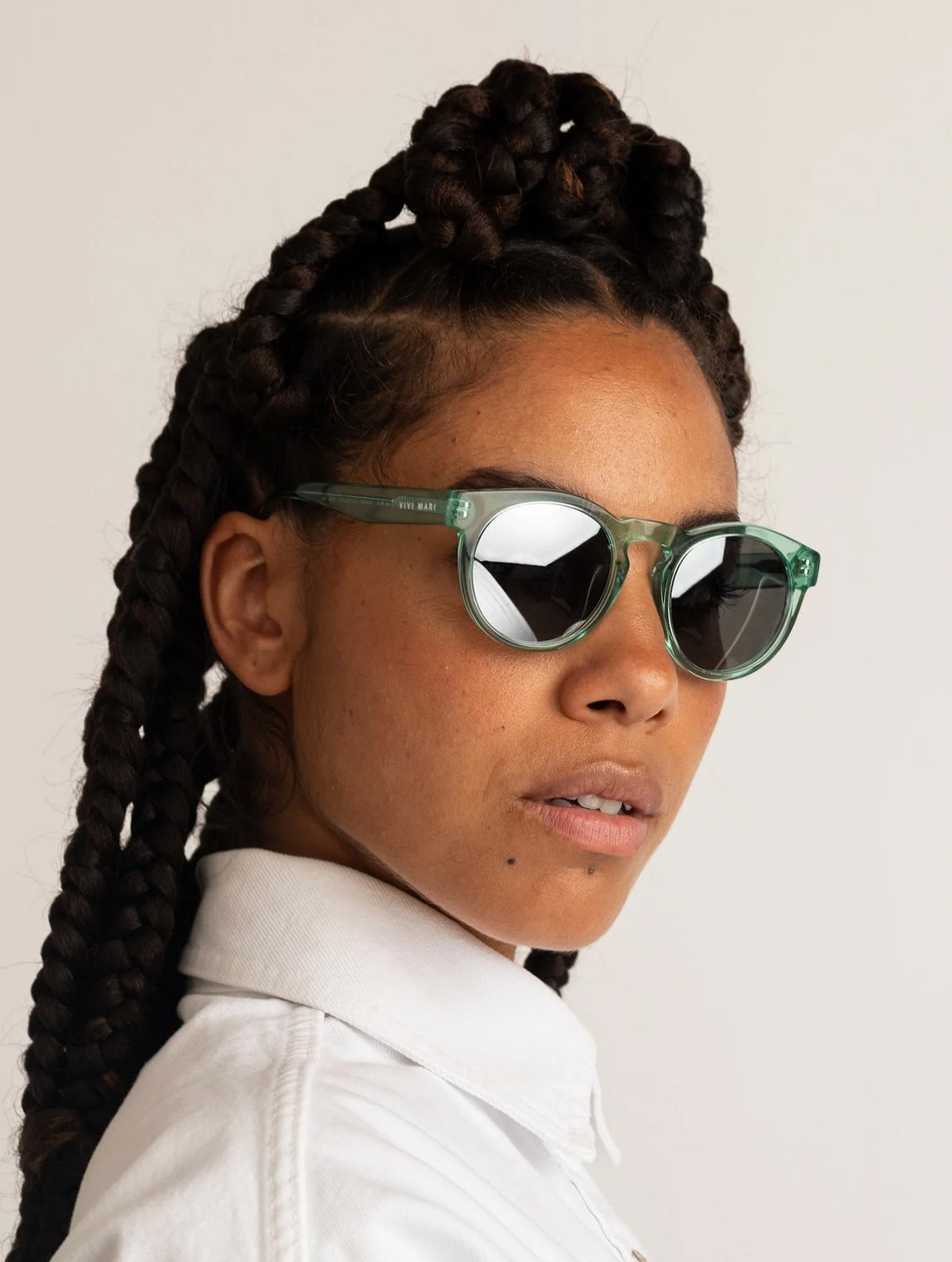 Sonnenbrille "Kiss the Sun" - Transparent Mint