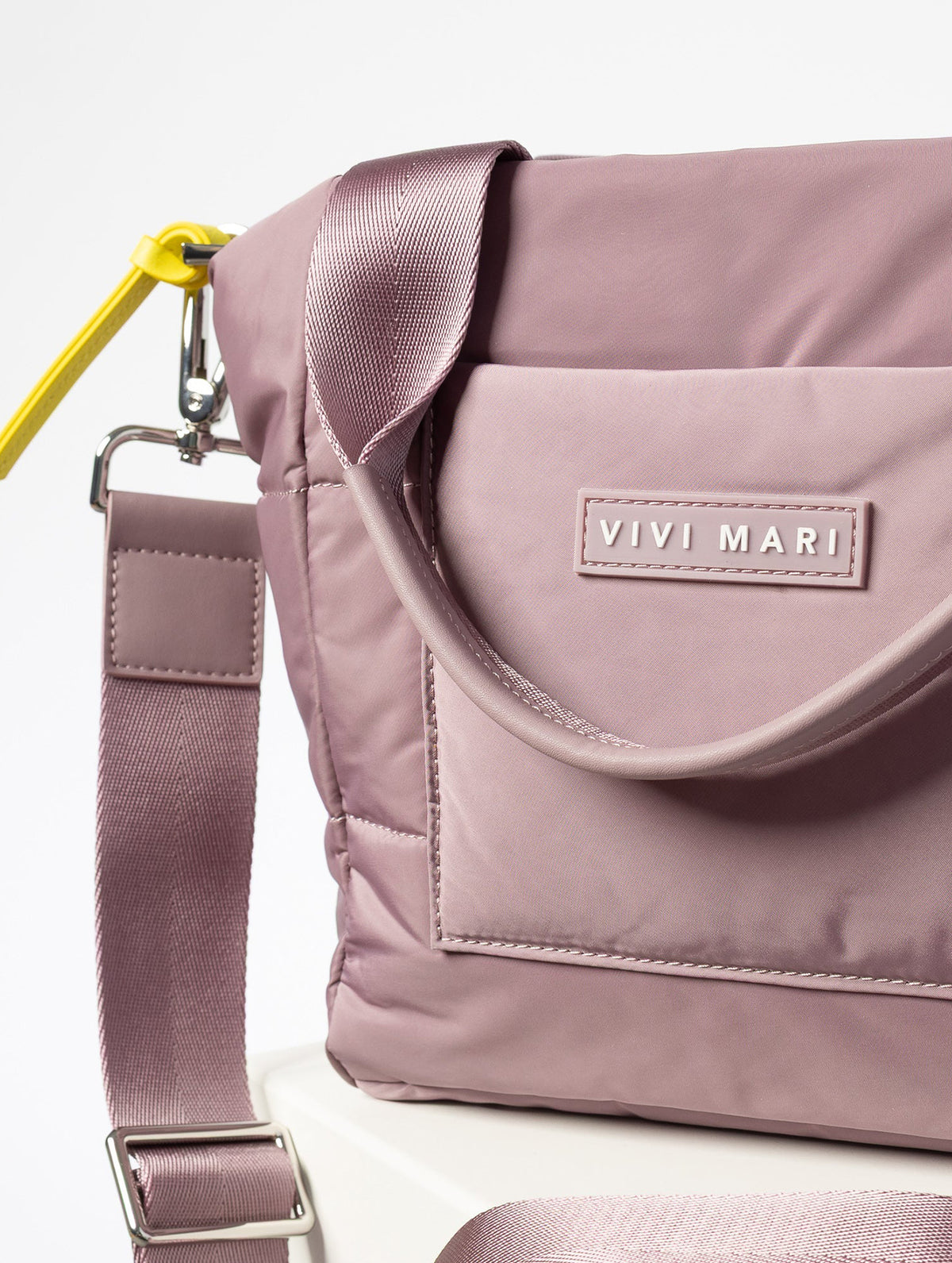 Padded Tote Bag Small - Ash Plum