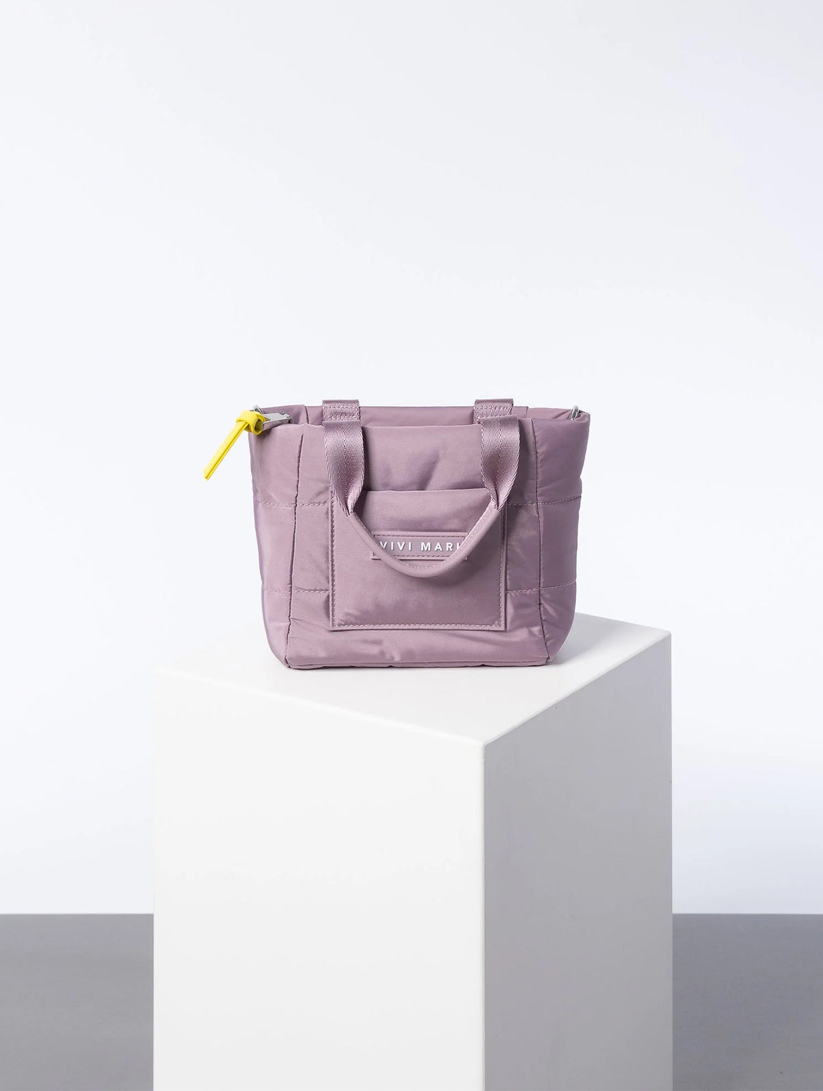 Padded Tote Bag Mini - Ash Plum