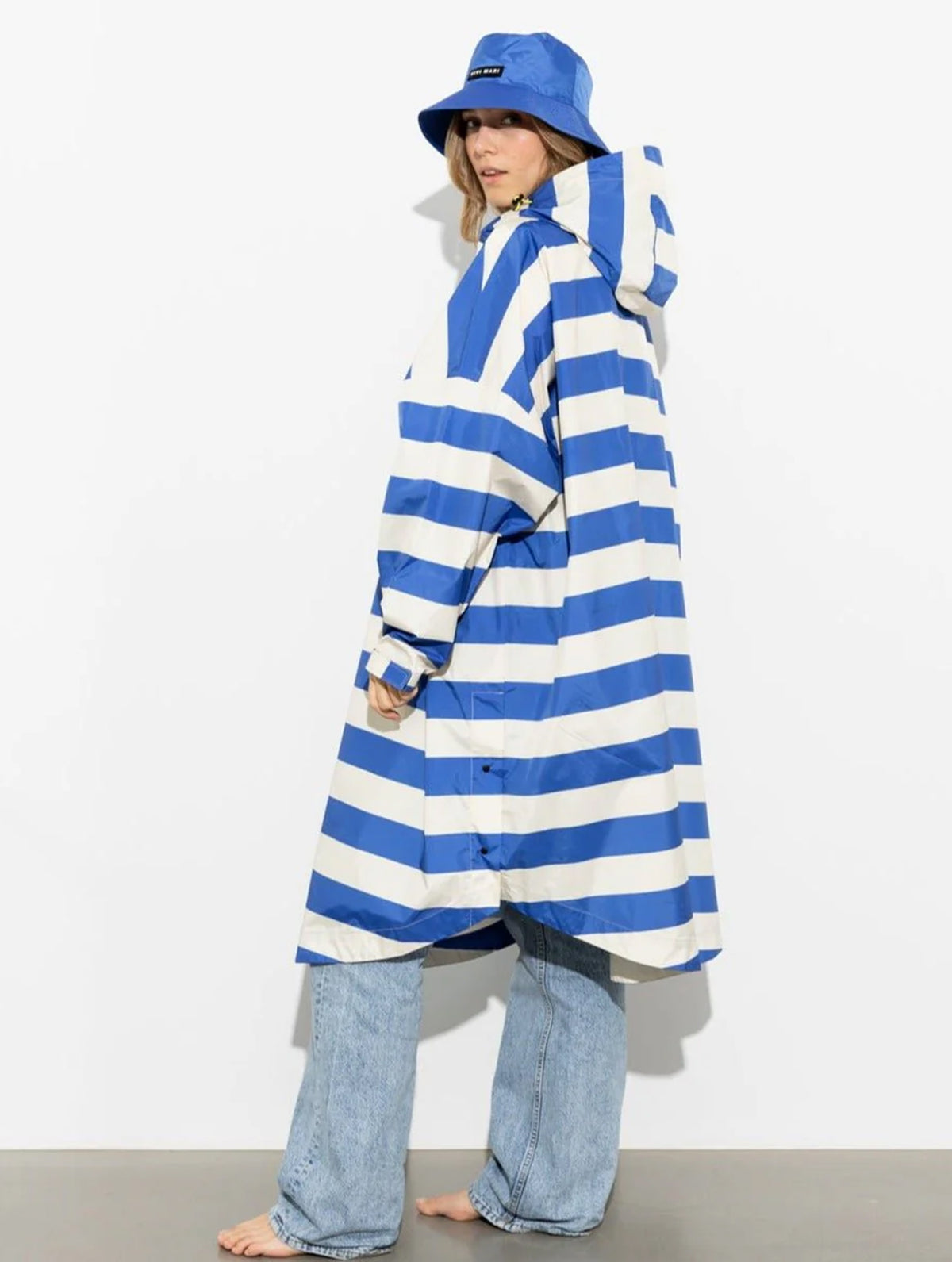 Raincoat - Bold Stripes Blue/Sand