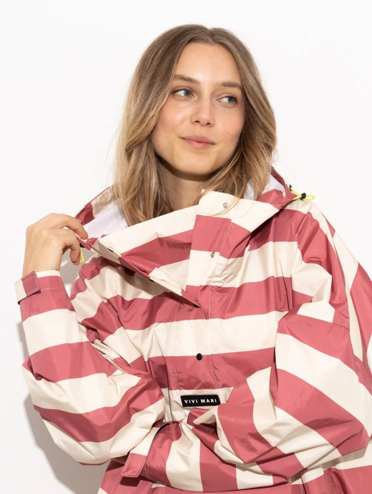 Raincoat - Bold Stripes Blush/Sand