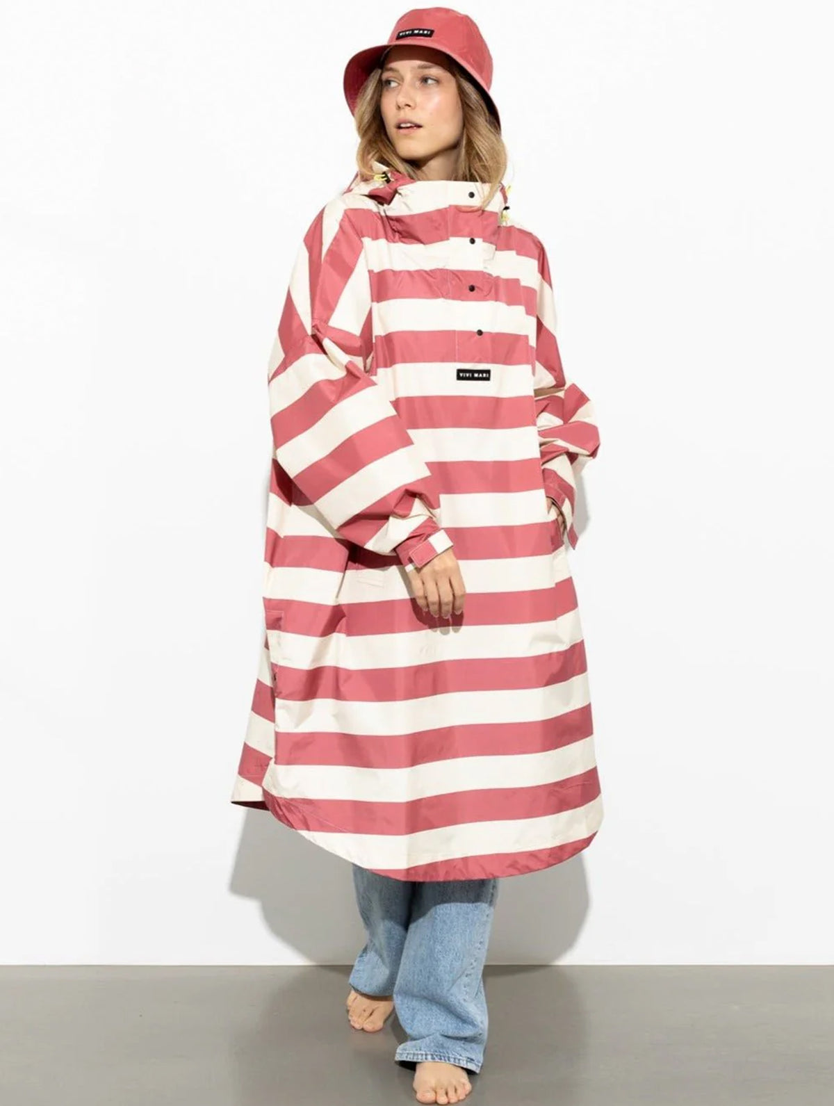 Raincoat - Bold Stripes Blush/Sand