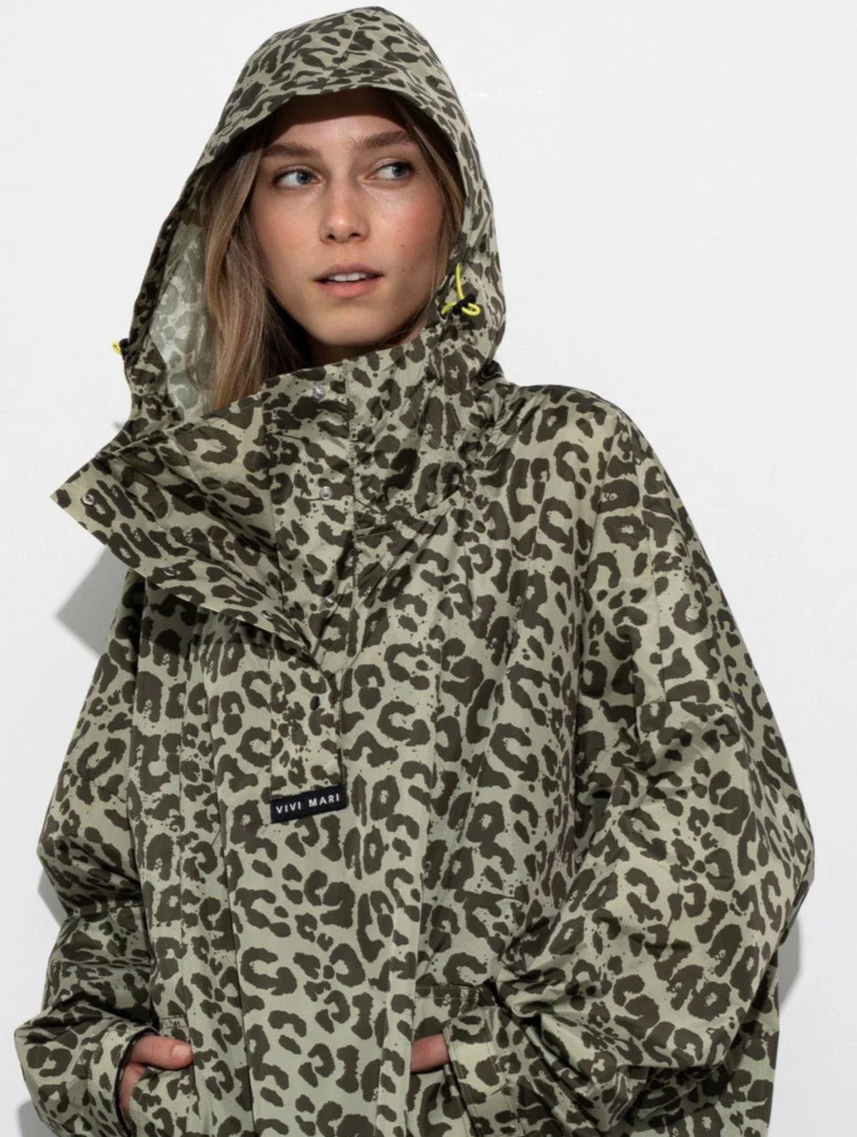 Raincoat - Leo Splashes Olive/Pale Olive