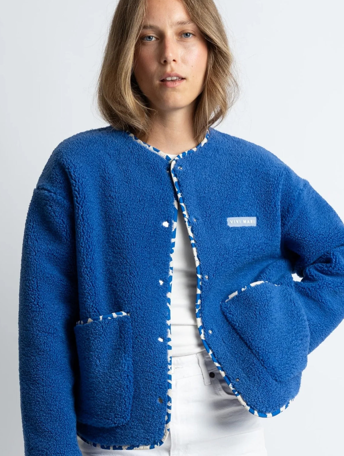 Teddy Fleece Jacket - Blue