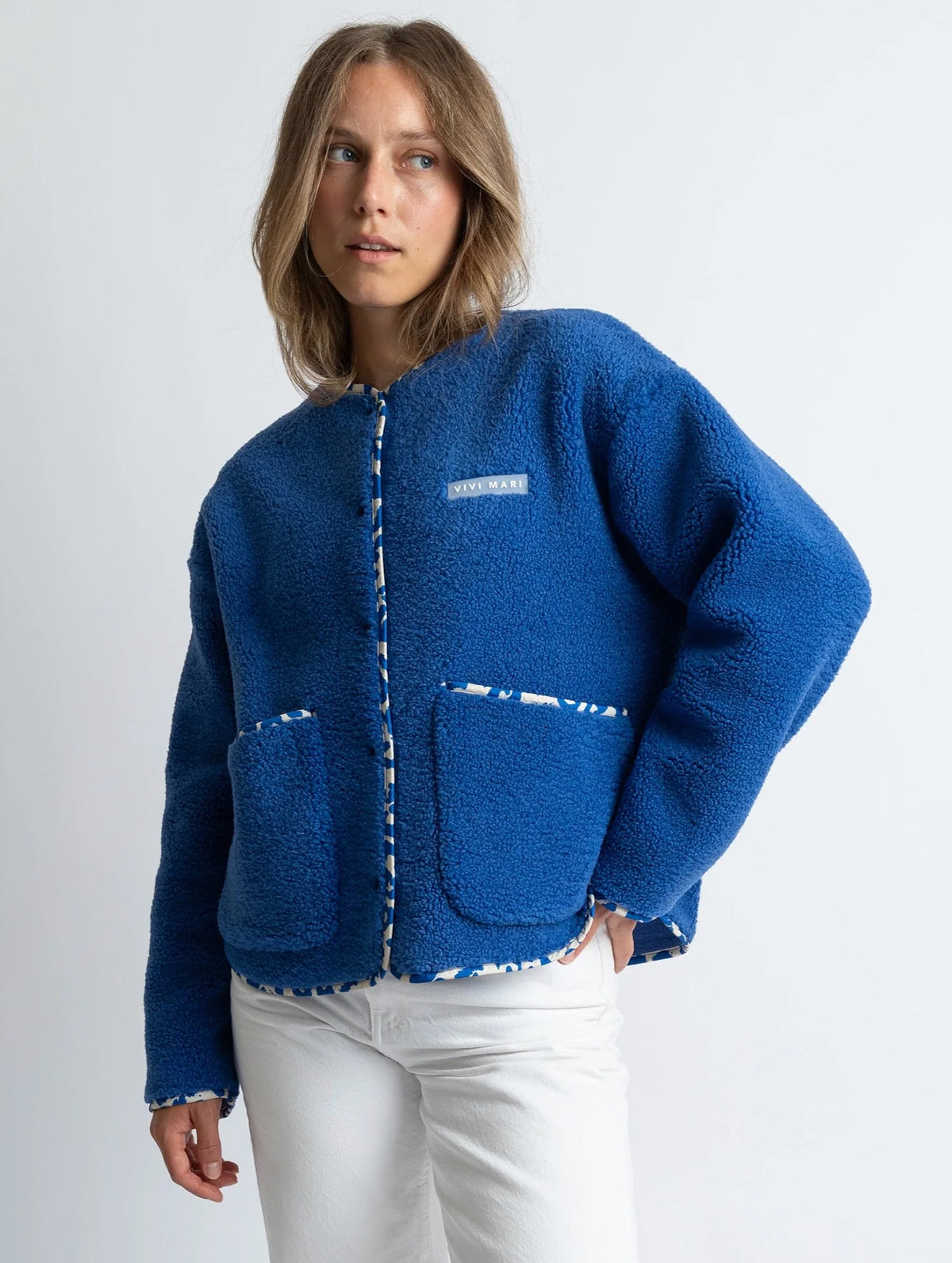 Teddy Fleece Jacket - Blue