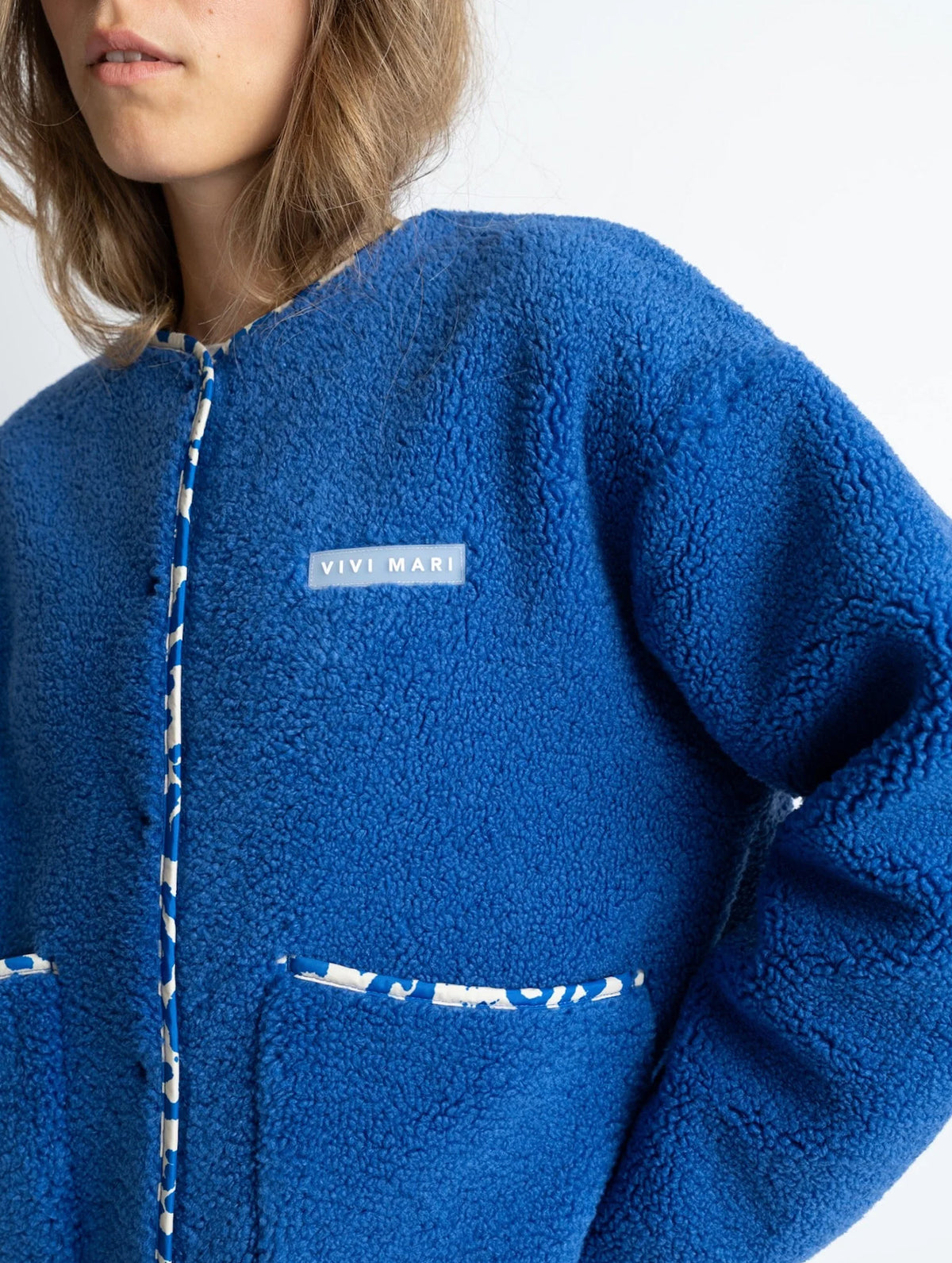 Teddy Fleece Jacket - Blue