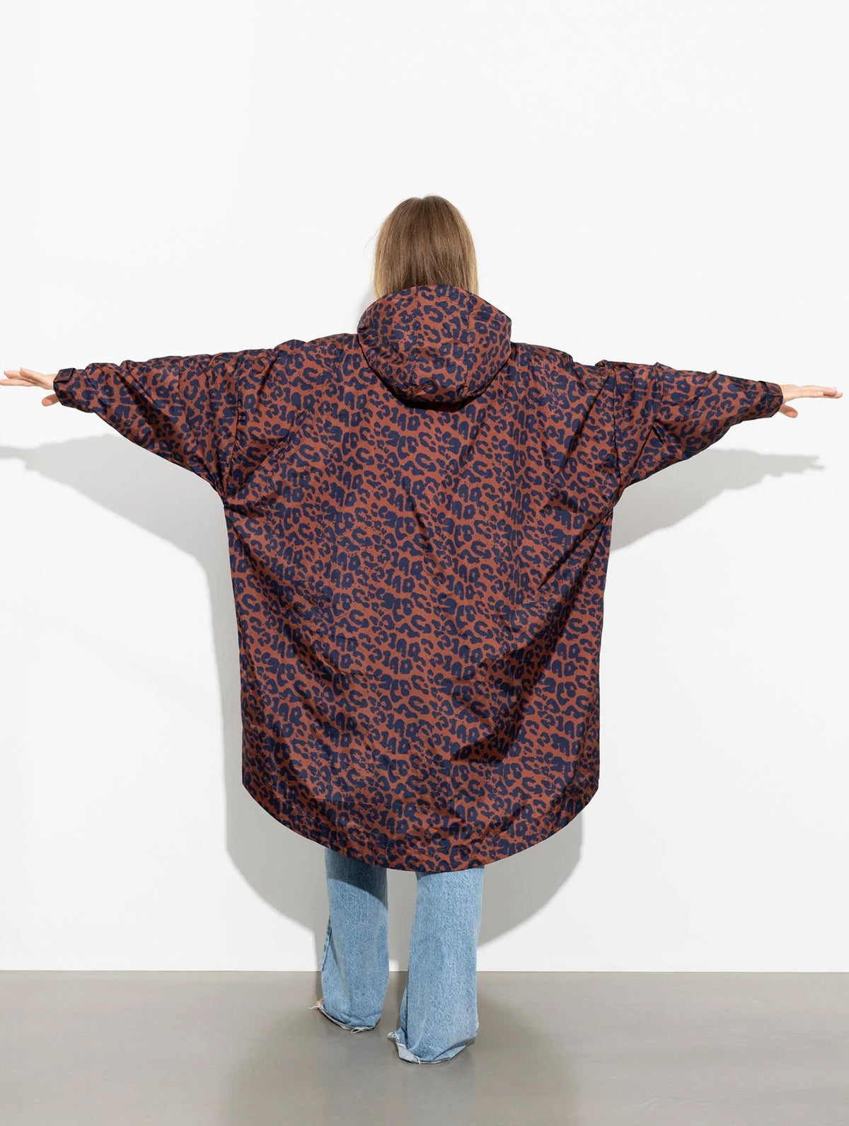 Raincoat - Leo Splashes Navy/Rust