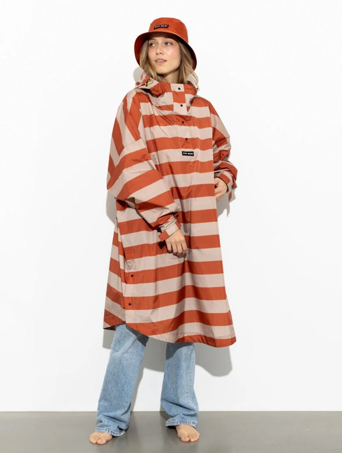 Raincoat - Bold Stripes Cinnamon/Latte