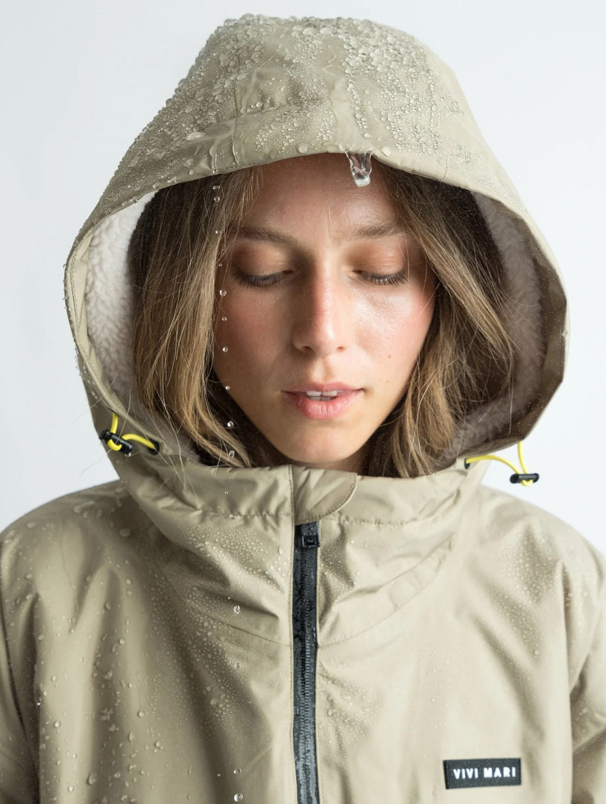 Rain Parka - Pale Olive/Sand