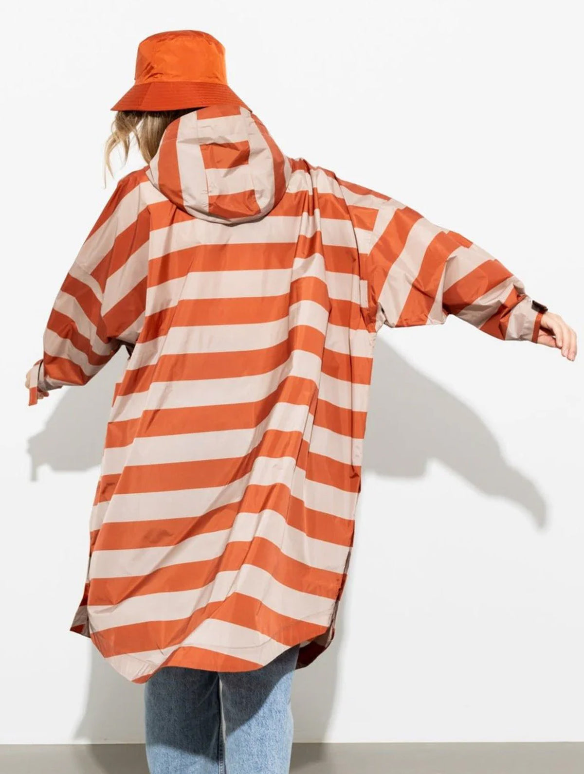 Raincoat - Bold Stripes Cinnamon/Latte