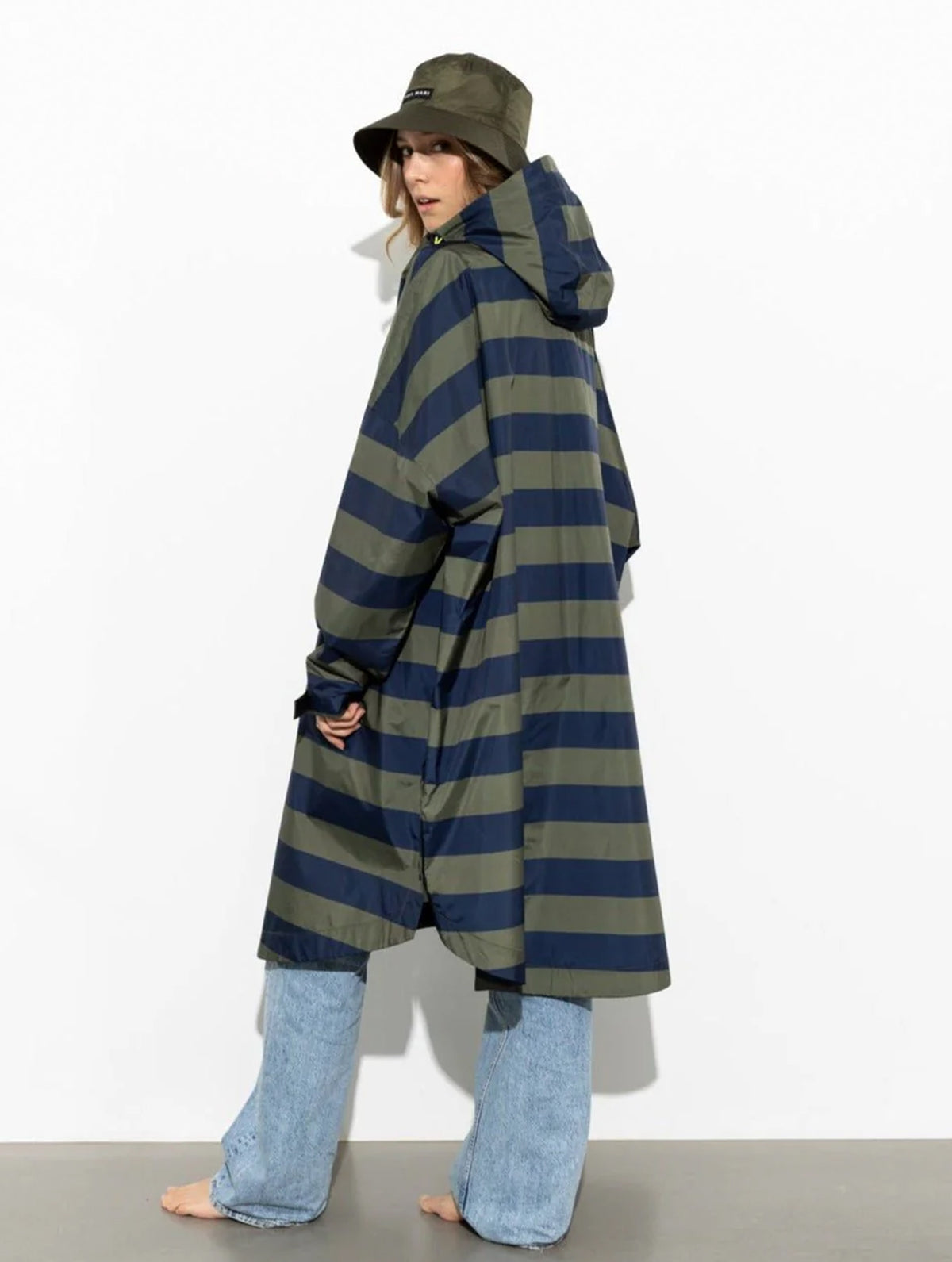 Raincoat - Bold Stripes Navy/Olive
