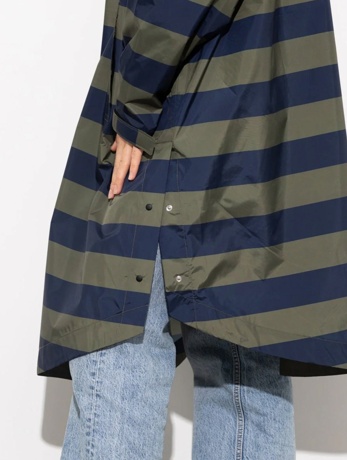Raincoat - Bold Stripes Navy/Olive