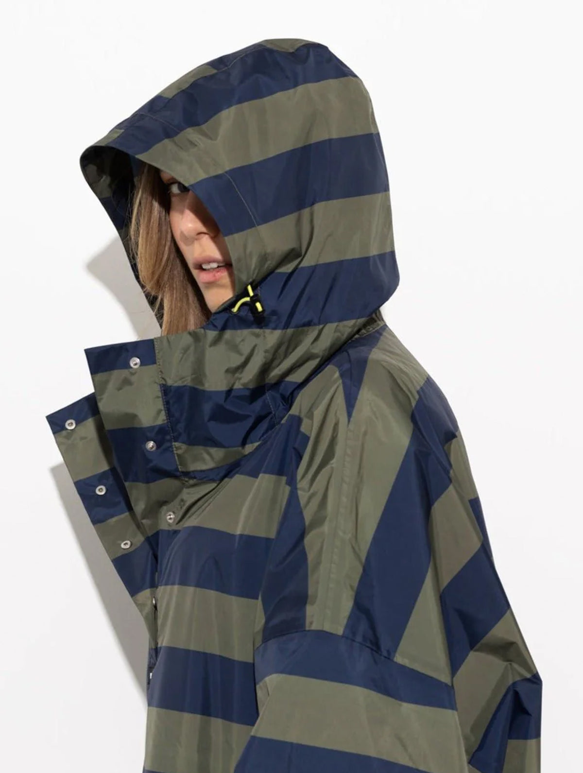 Raincoat - Bold Stripes Navy/Olive