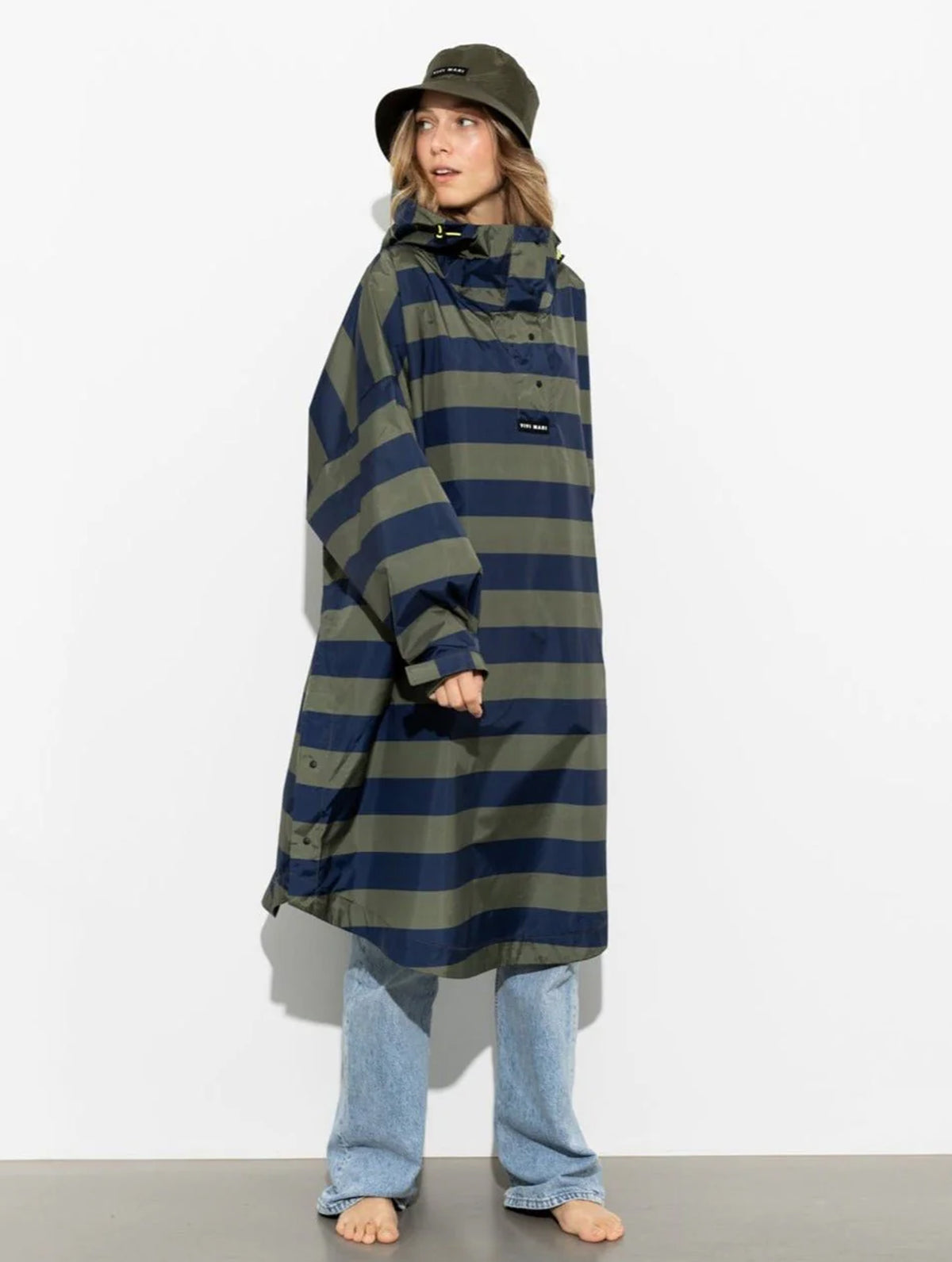Raincoat - Bold Stripes Navy/Olive